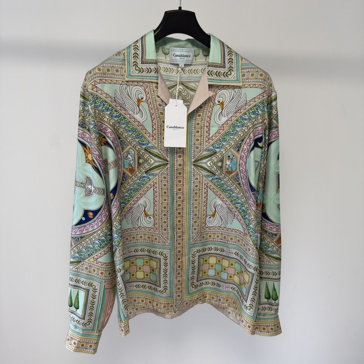 Casablanca ‘Le Labyrinthe’ Patterned Pastel Silk Shirt Size US M / EU 48-50 / 2 - 1 Thumbnail