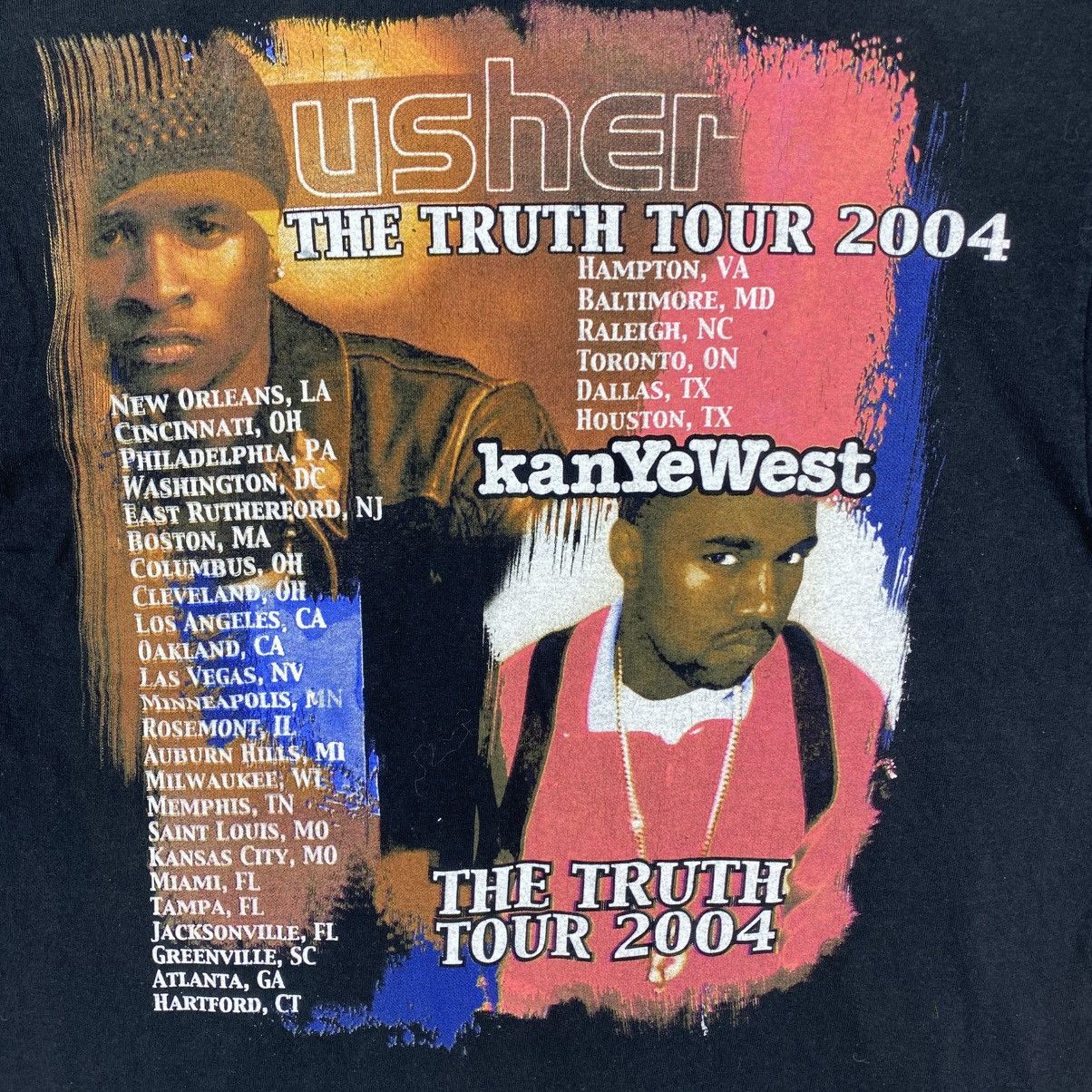 Rap Tees × Vintage Vintage USHER The Truth Tour 2004 Rap Tee Kanye West Size US L / EU 52-54 / 3 - 8 Thumbnail