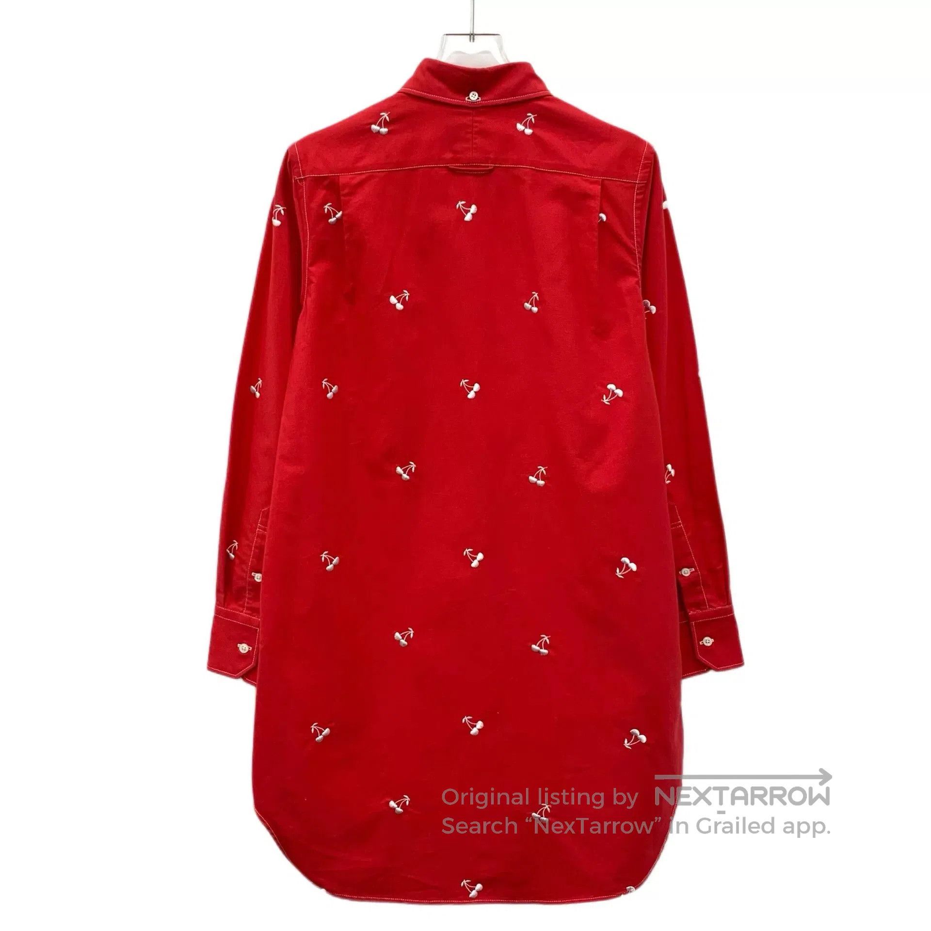 Thom Browne thom browne red cherry embroidered long sleeve shirt. Size US S / EU 44-46 / 1 - 2 Thumbnail