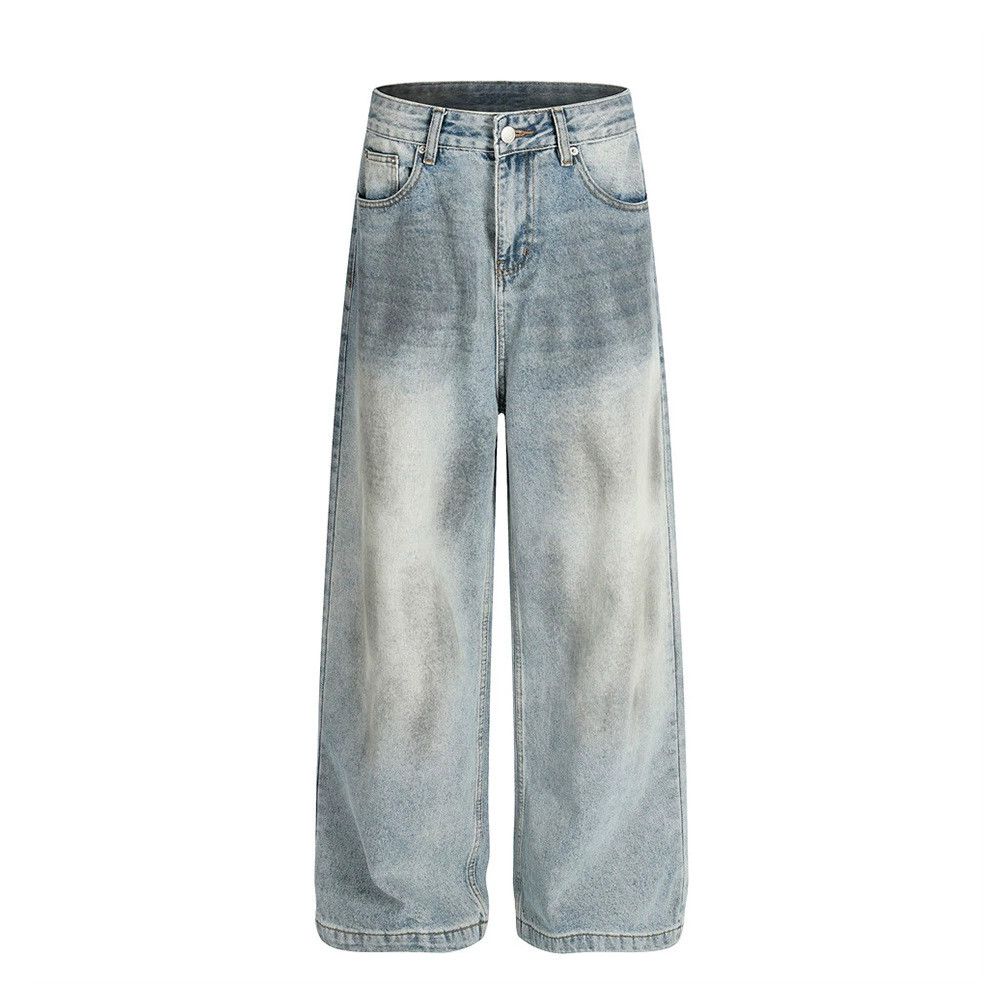 Vintage Men's loose punk spray-painted distressed dirty jeans Size US 32 / EU 48 - 1 Thumbnail
