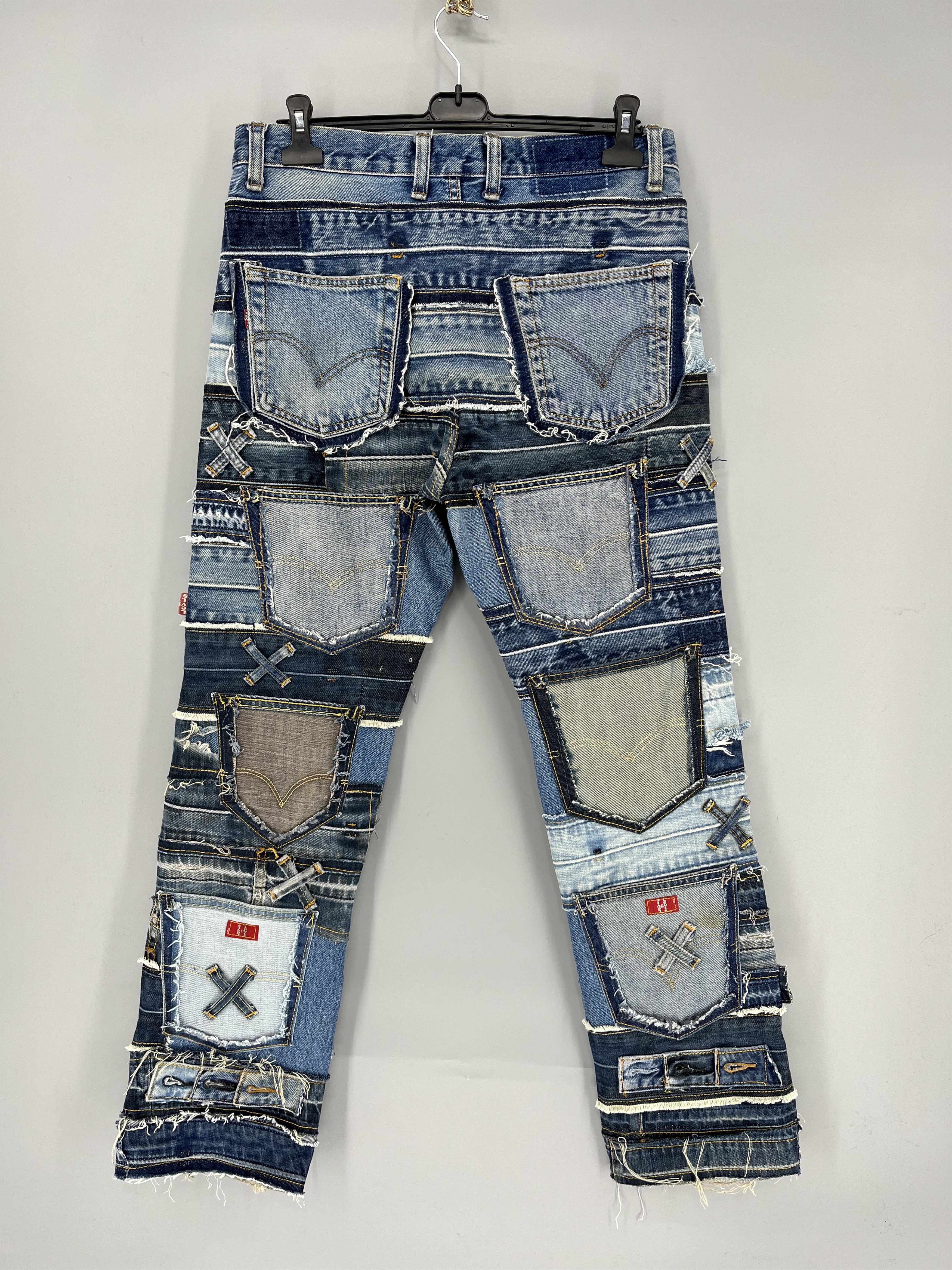 Other 90s Levi’s 501 Patchwork Multipocket Denim Custom Jeans USA Size US 34 / EU 50 - 12 Thumbnail