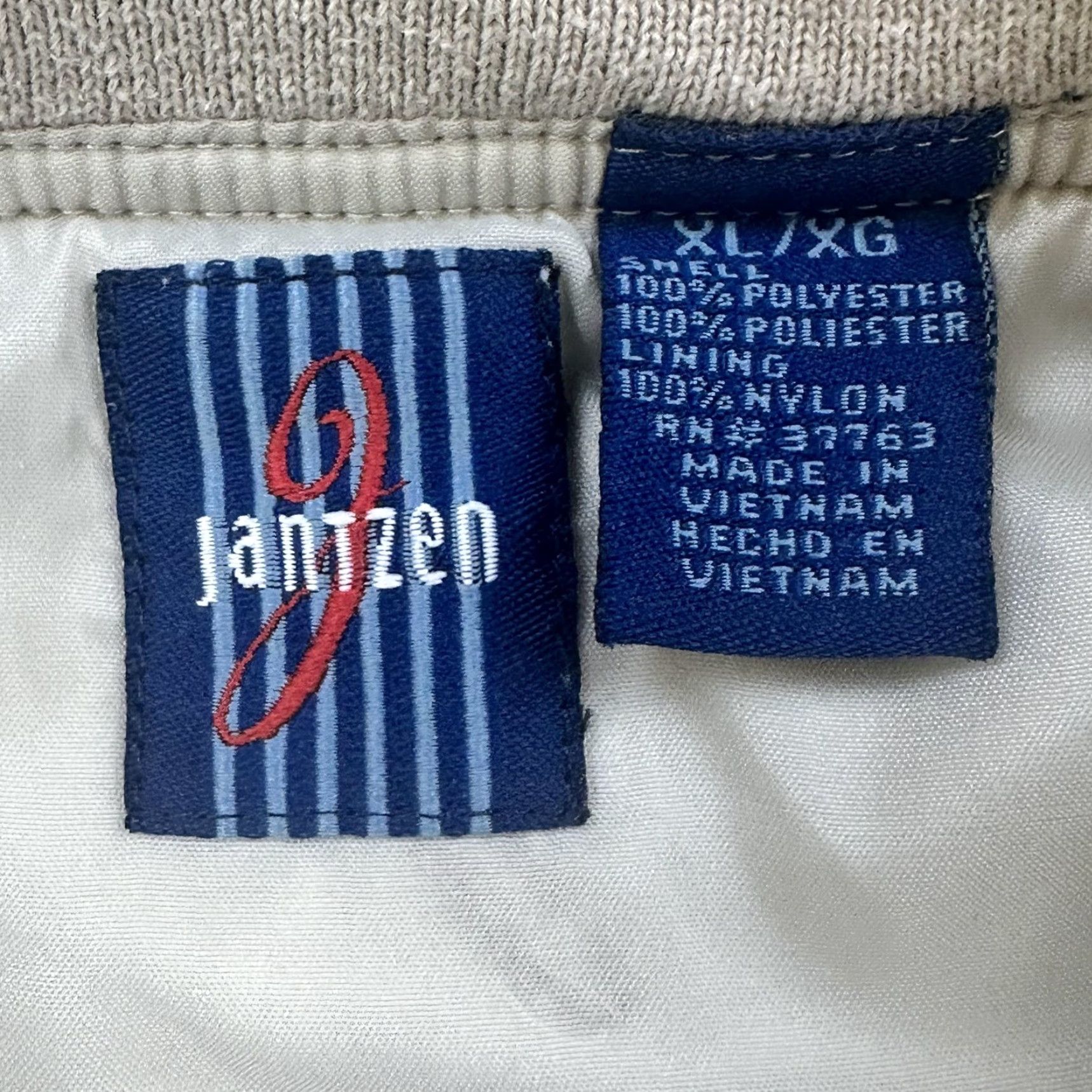Jantzen Jantzen Mens XL Tan Plaid V Neck Windbreaker Nylon Lined Vest Golf Preppy Lightweight Jacket Size US XL / EU 56 / 4 - 4 Thumbnail