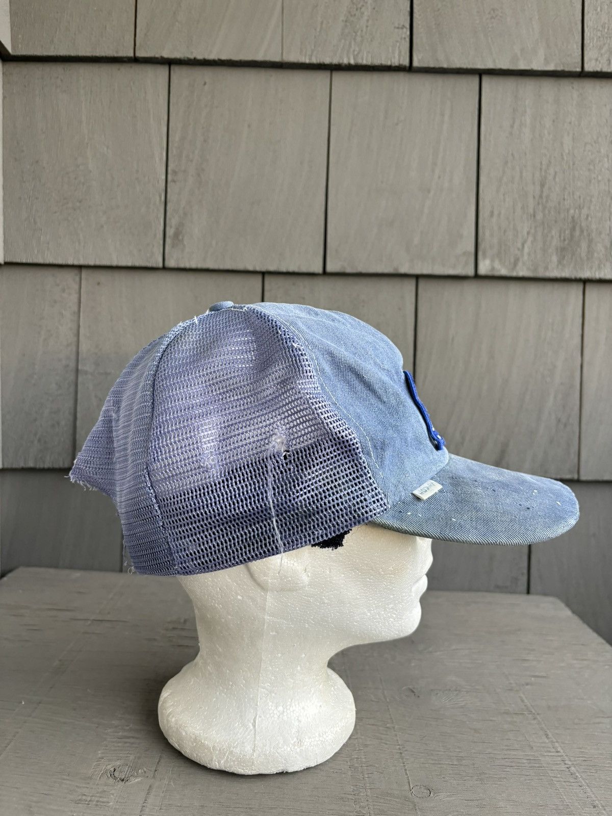 Levi's Vintage Levi's Trucker Hat Thrashed Denim 70s 80s Mesh Jeans Size ONE SIZE - 2 Thumbnail