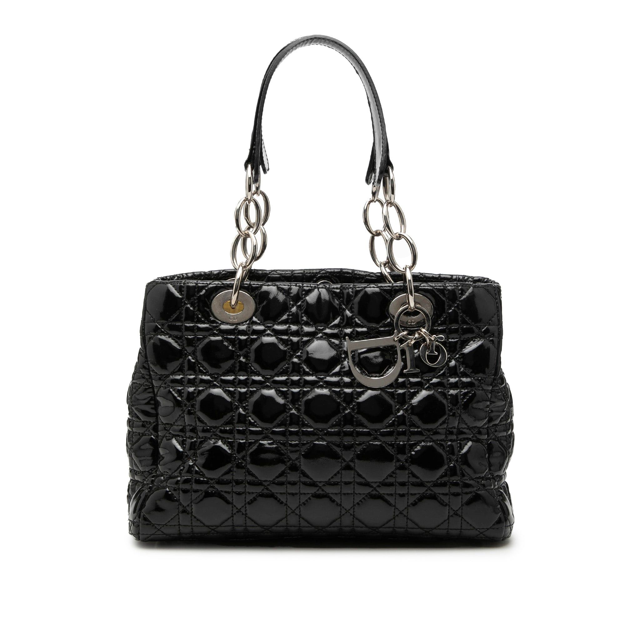 Dior Small Patent Cannage Soft Zipped Shopping Tote Size ONE SIZE - 1 Thumbnail