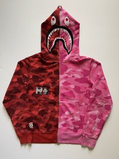 Pink Bape Hoodie , pink BAPE bathing ape ABC shark