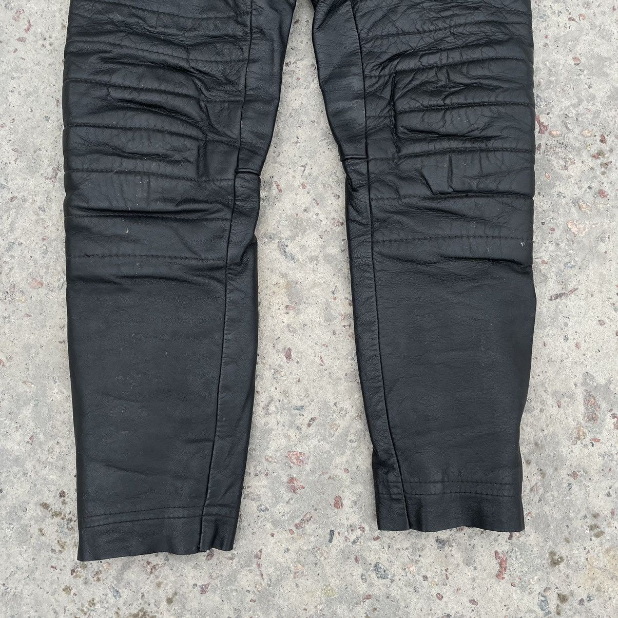 Other Vintage Moto Pants 30 Size Real Leather 90s Y2K Style USA Size US 30 / EU 46 - 3 Thumbnail