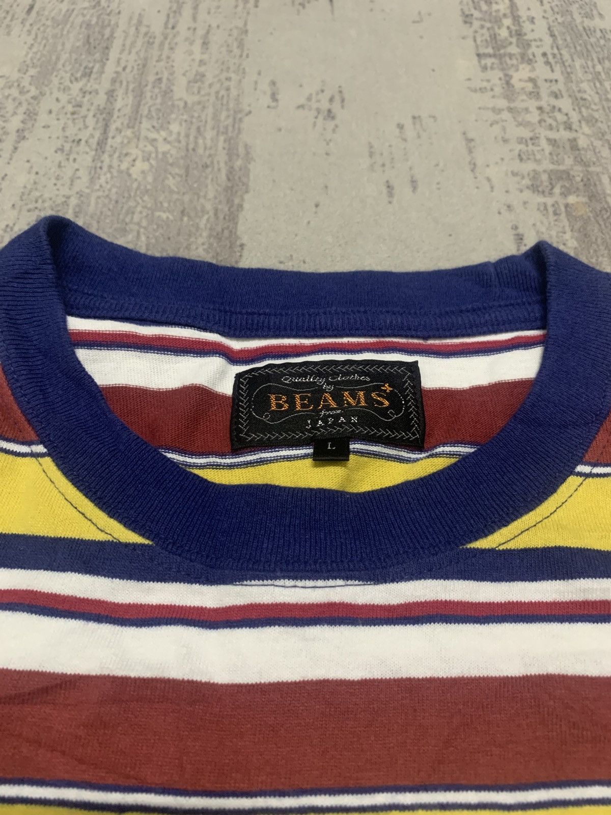 Beams Plus Japanese Brand BEAMS Plus japan multicolor striped tee Size US L / EU 52-54 / 3 - 5 Thumbnail