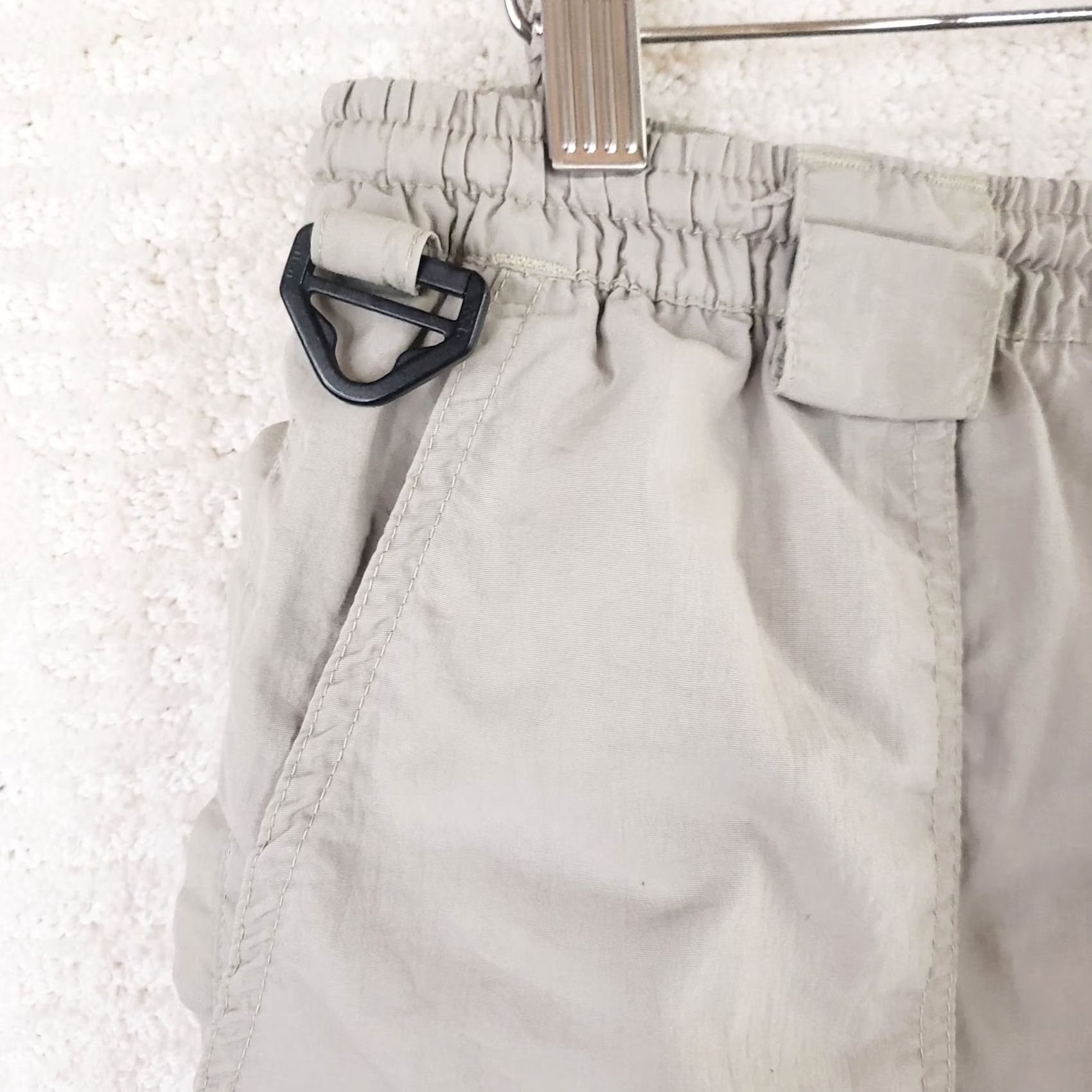 Vintage Bimini Bay Drawstring Fishing Cargo Shorts Men's L Beige Nylon Pockets Cargo Pocket Tan Beige Chino Sitout Regular Motion Outdoors 90s Size US 33 - 3 Thumbnail