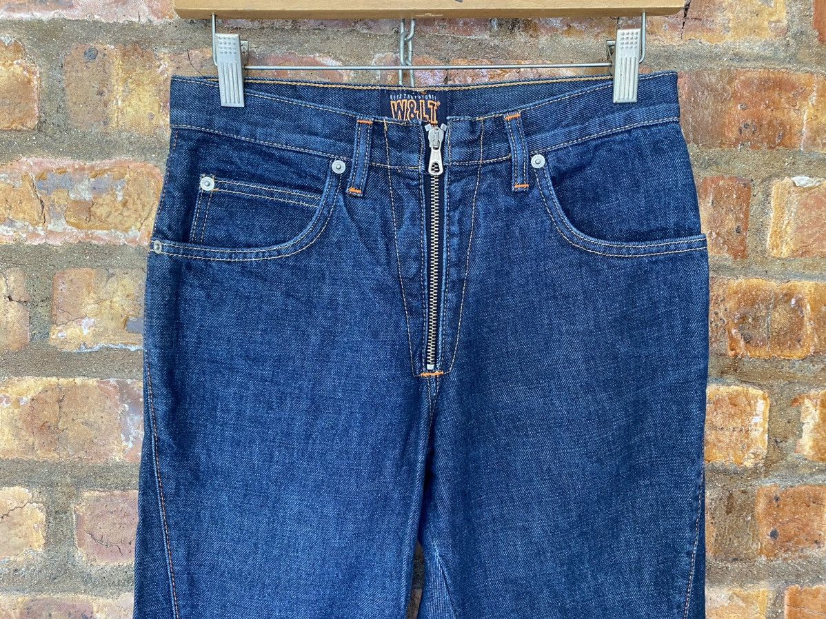 Walter Van Beirendonck Vtg W&Lt center Zipper Curve stitch denim Size 28" / US 6 / IT 42 - 4 Thumbnail