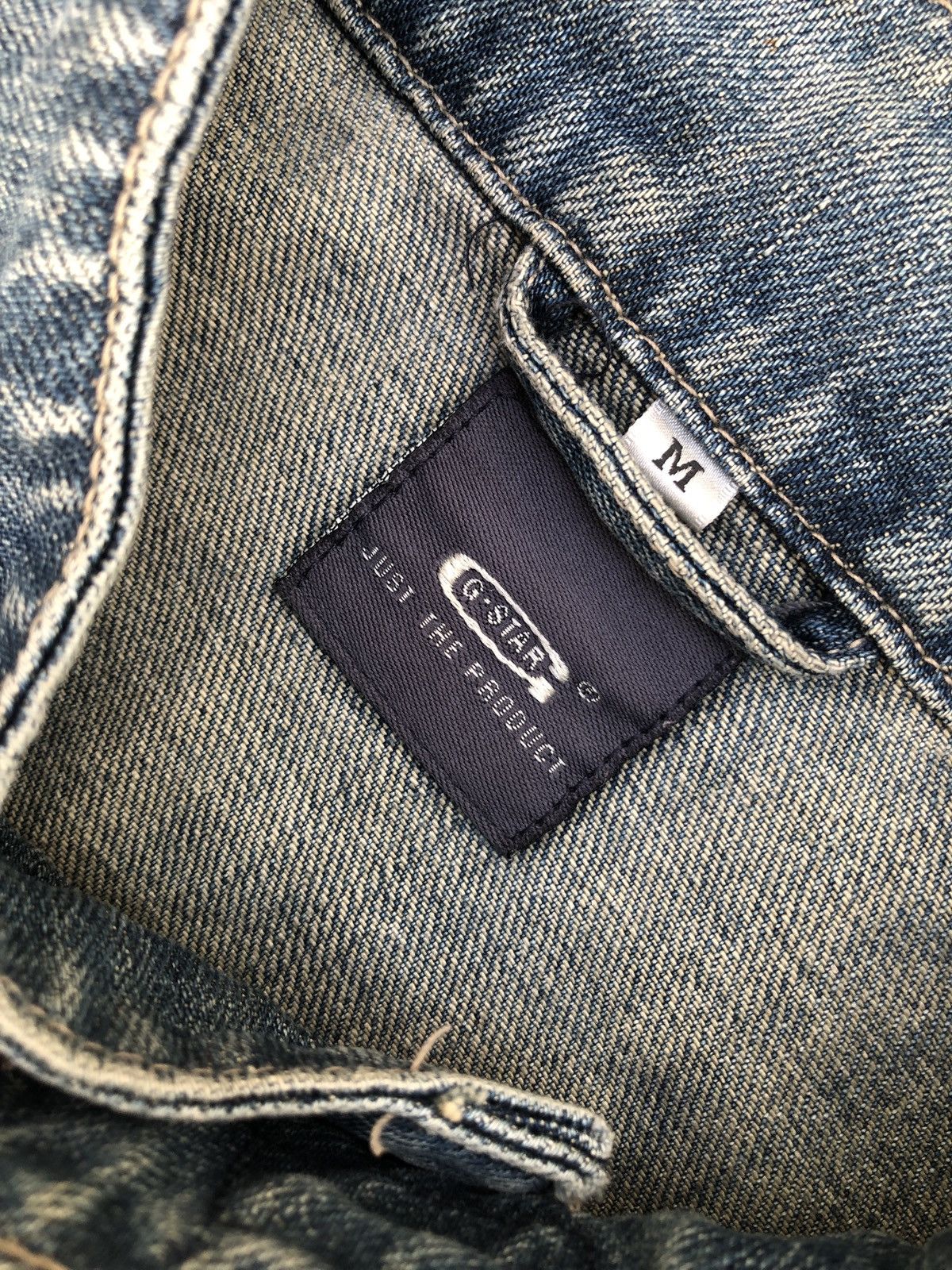 G-Star Vintage G-Star Raw Mechanic Zipper Denim Biker Rider Jacket Size US M / EU 48-50 / 2 - 5 Thumbnail