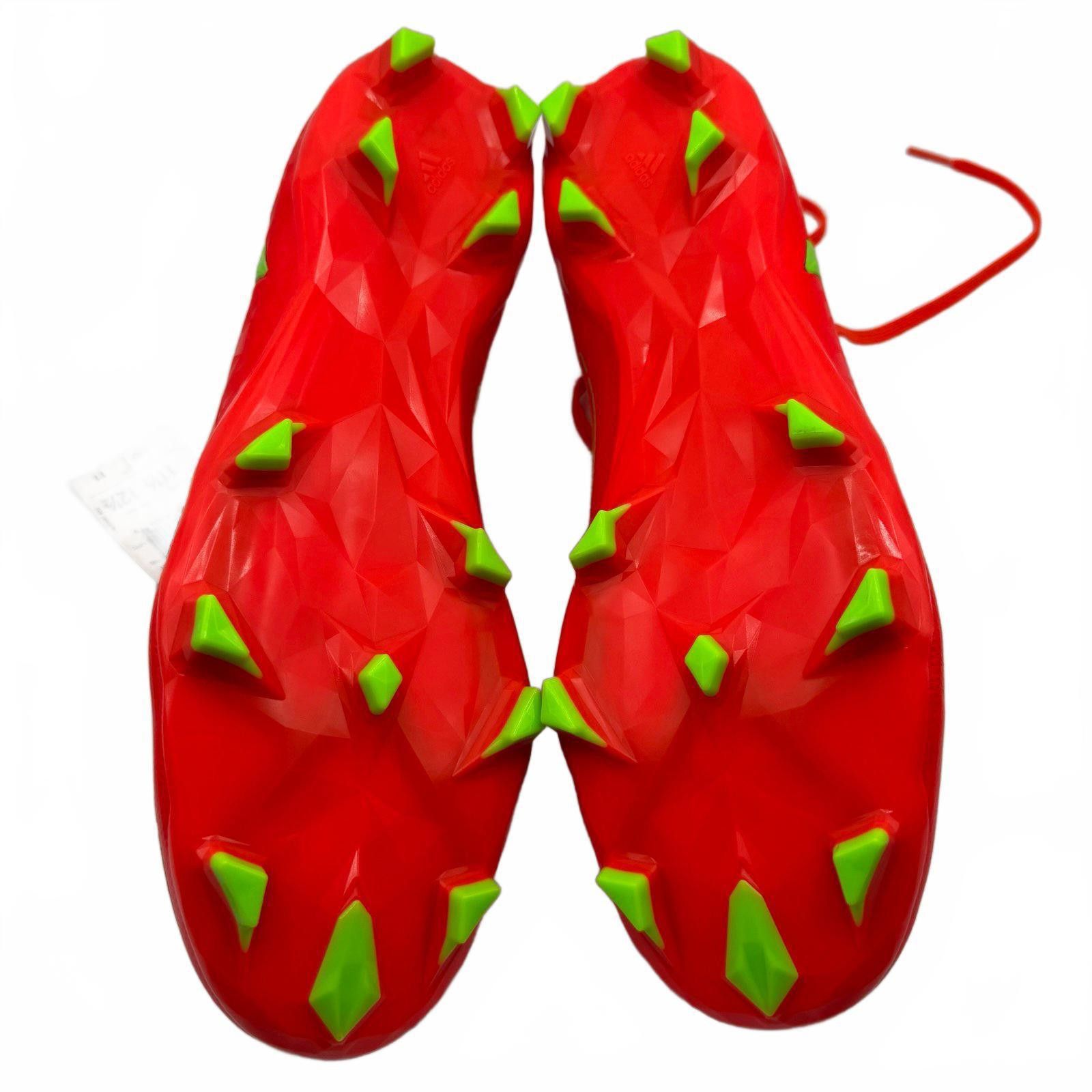 Adidas Adidas Predator Edge.3 FG Soccer Cleats Neon Green Red Size ONE SIZE - 4 Thumbnail