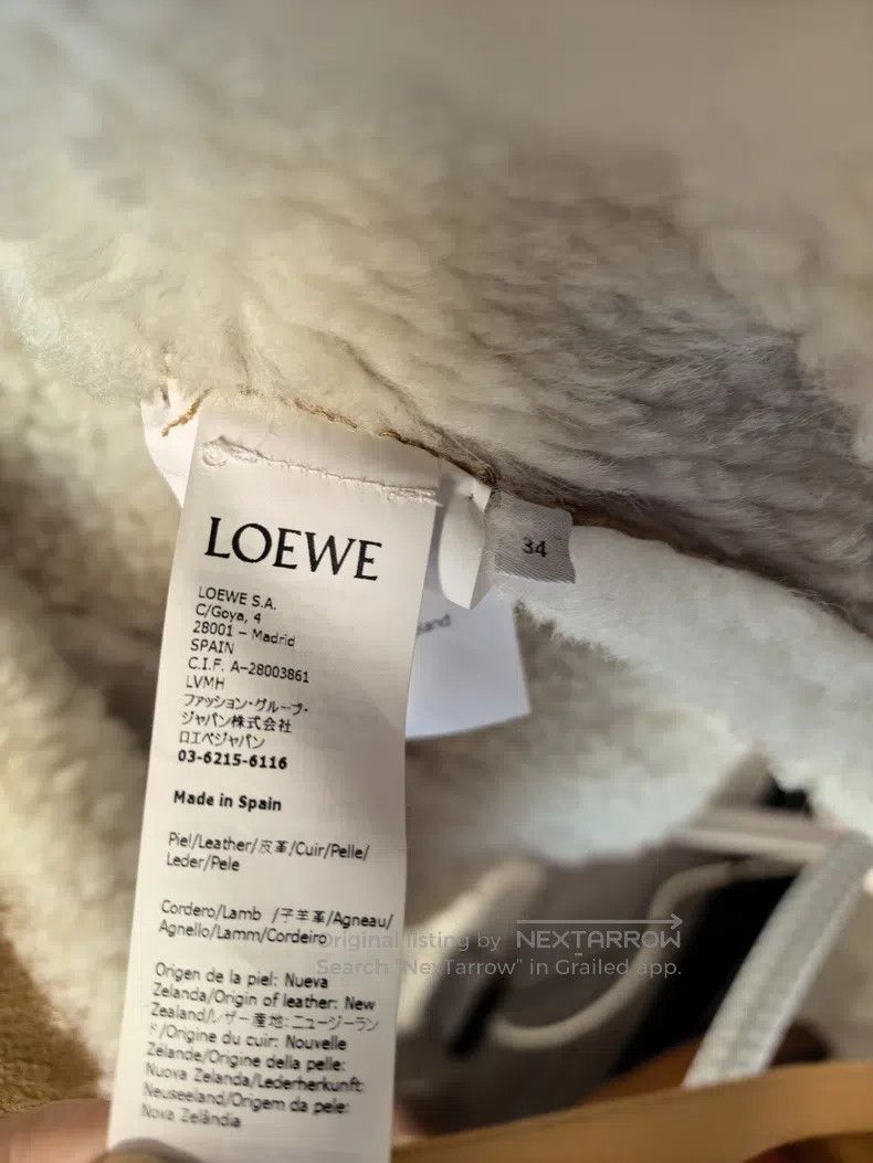 Loewe Loewe Shearling lamb shearling jacket with fur collar Size XXS / US 00 / IT 34 - 4 Thumbnail