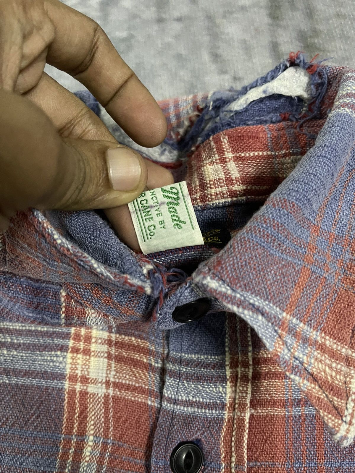 Sugar Cane 90s SUGAR CANE BUTTON UP SHIRT DISTRESSED Size US L / EU 52-54 / 3 - 9 Thumbnail