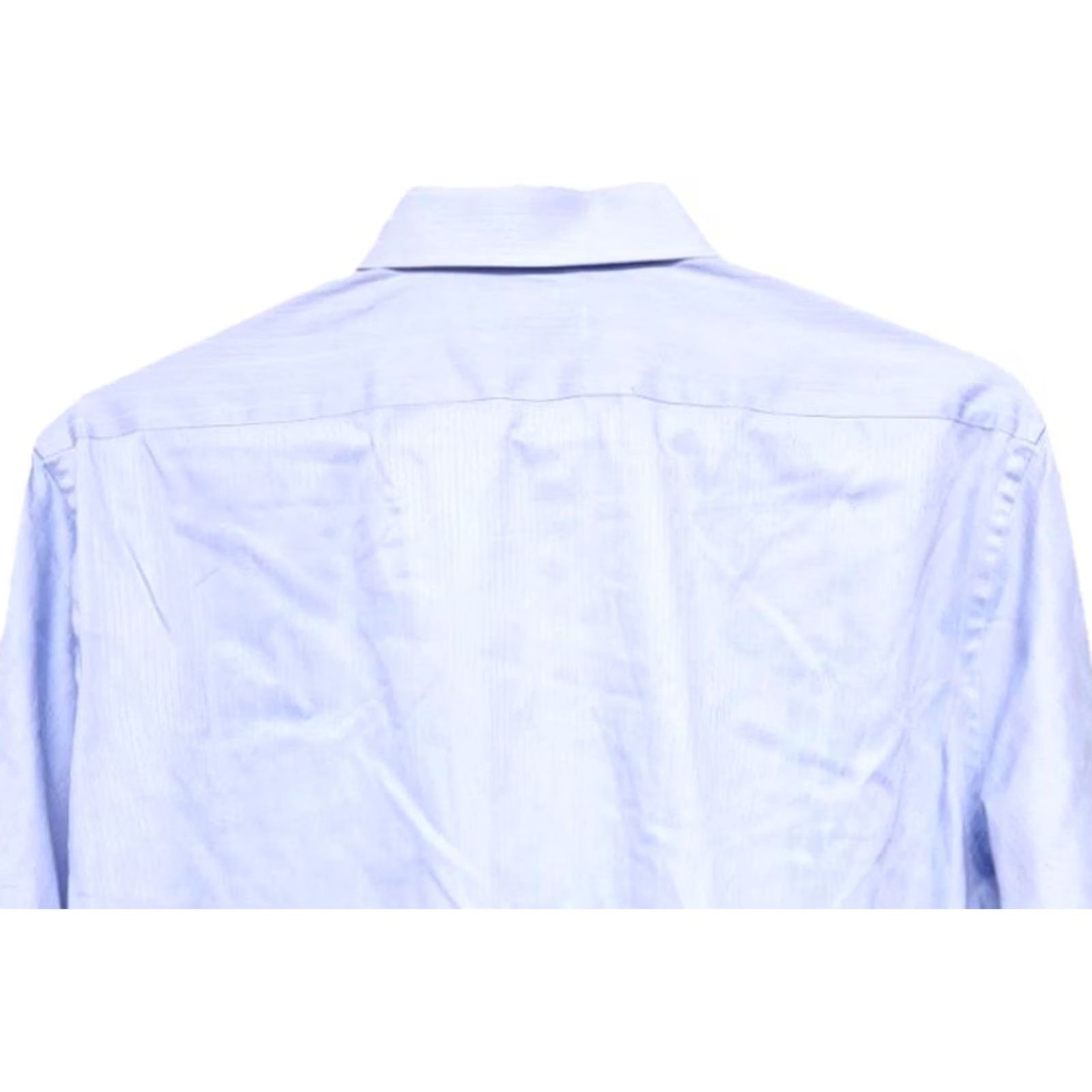 Joseph Abboud Joseph Abboud JOE Dress Shirt Blue Slim Fit Long Sleeve Wrinkle Free Button Collared Solid 100% Cotton Men L Regular Size 42R - 6 Thumbnail