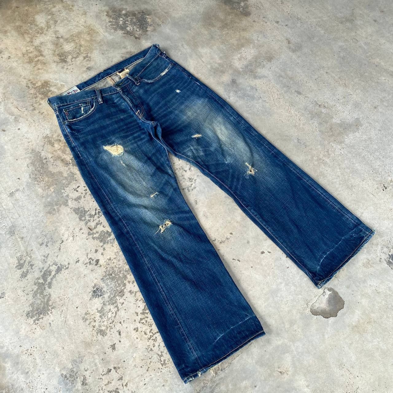 Other DISTRESSED ABERCROMBIE & FITCH BLUEWASH RIPPED DENIM W34X30 Size US 34 / EU 50 - 8 Thumbnail