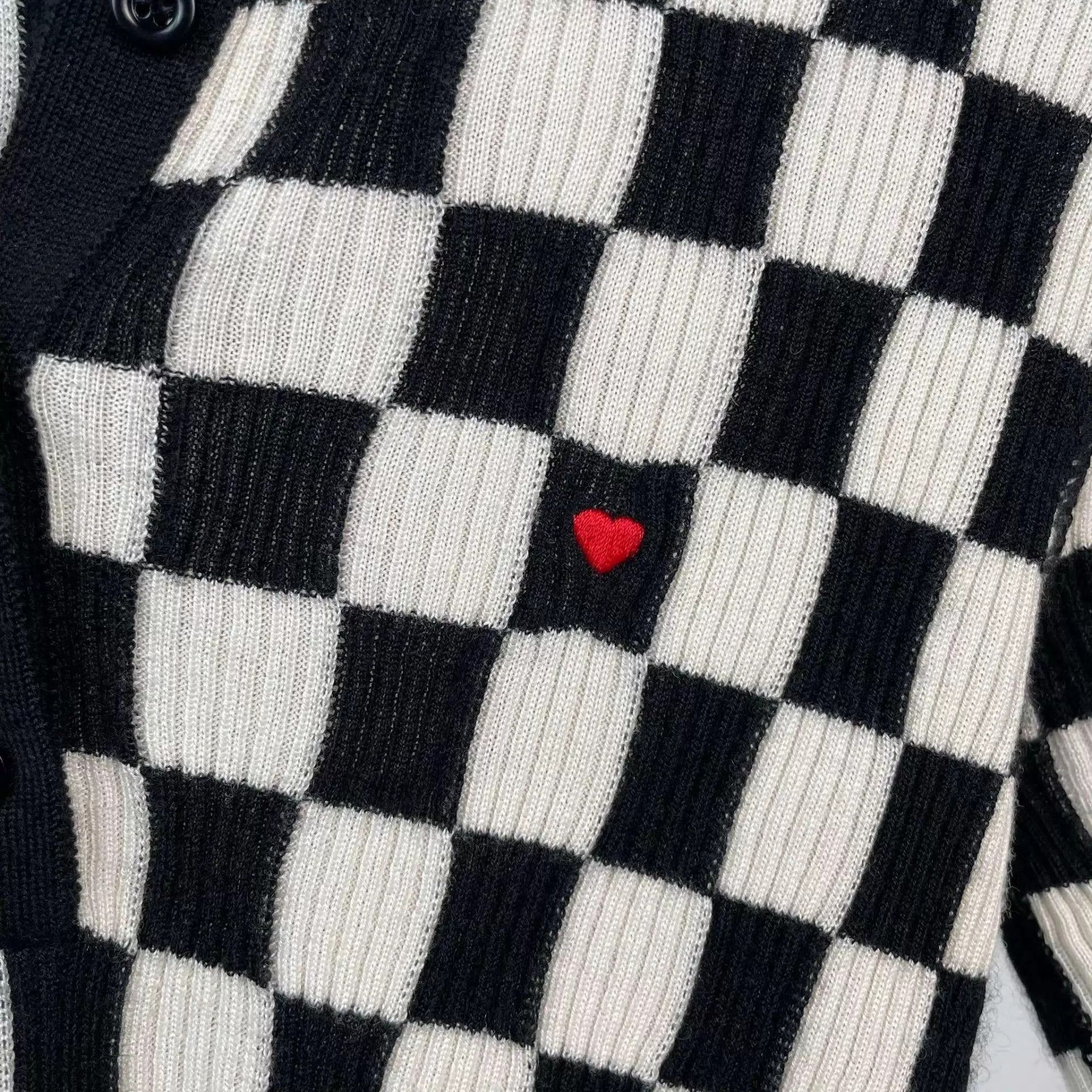 Dior Dior Knit Black White Check Short-Sleeve 97 New 42 Size M / US 6-8 / IT 42-44 - 4 Thumbnail