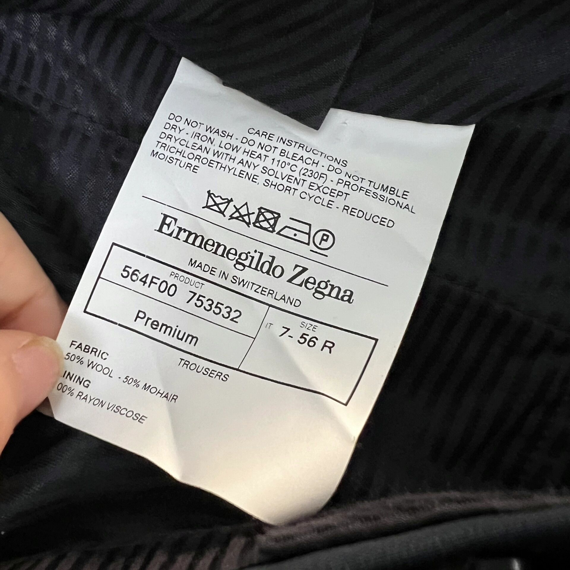 Ermenegildo Zegna Zegna Dark Blue Trousers Size 56 Size US 40 / EU 56 - 3 Thumbnail