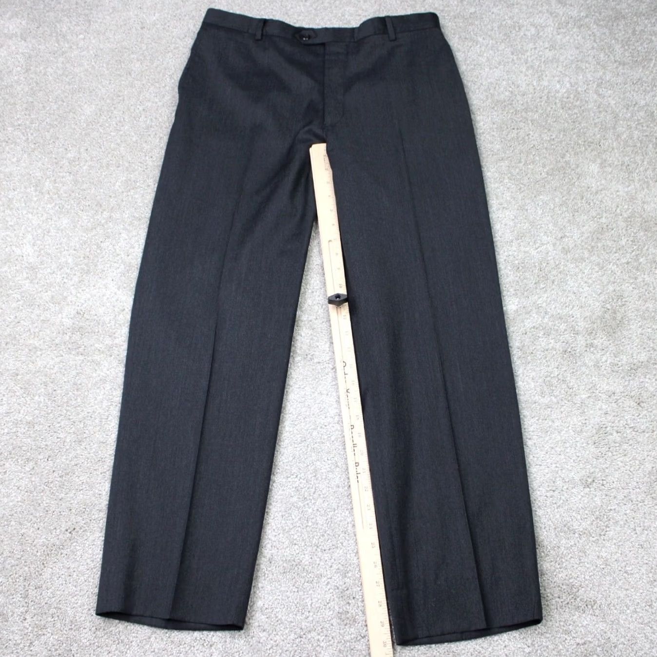 Jos. A. Bank Jos. A. Bank Dress Pants Mens 34x30 Black Tailored Fit 100% Wool Regular Straight Front Dress Pants Mens Black Wool 34x30 Size US 34 / EU 50 - 2 Thumbnail