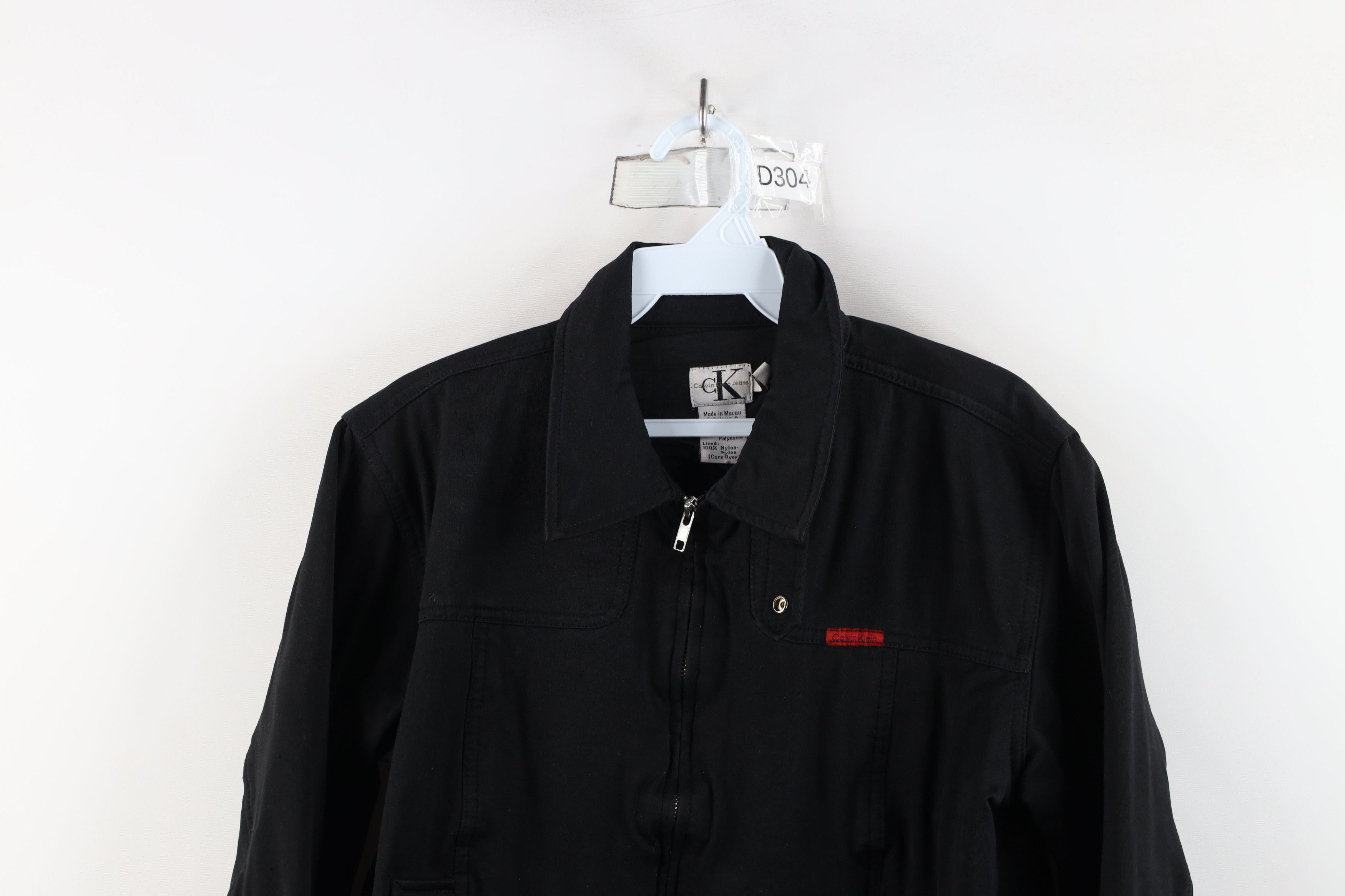 Calvin Klein × Vintage Vintage 90s Calvin Klein Cropped Babydoll Bomber Jacket Size L / US 10 / IT 46 - 2 Thumbnail
