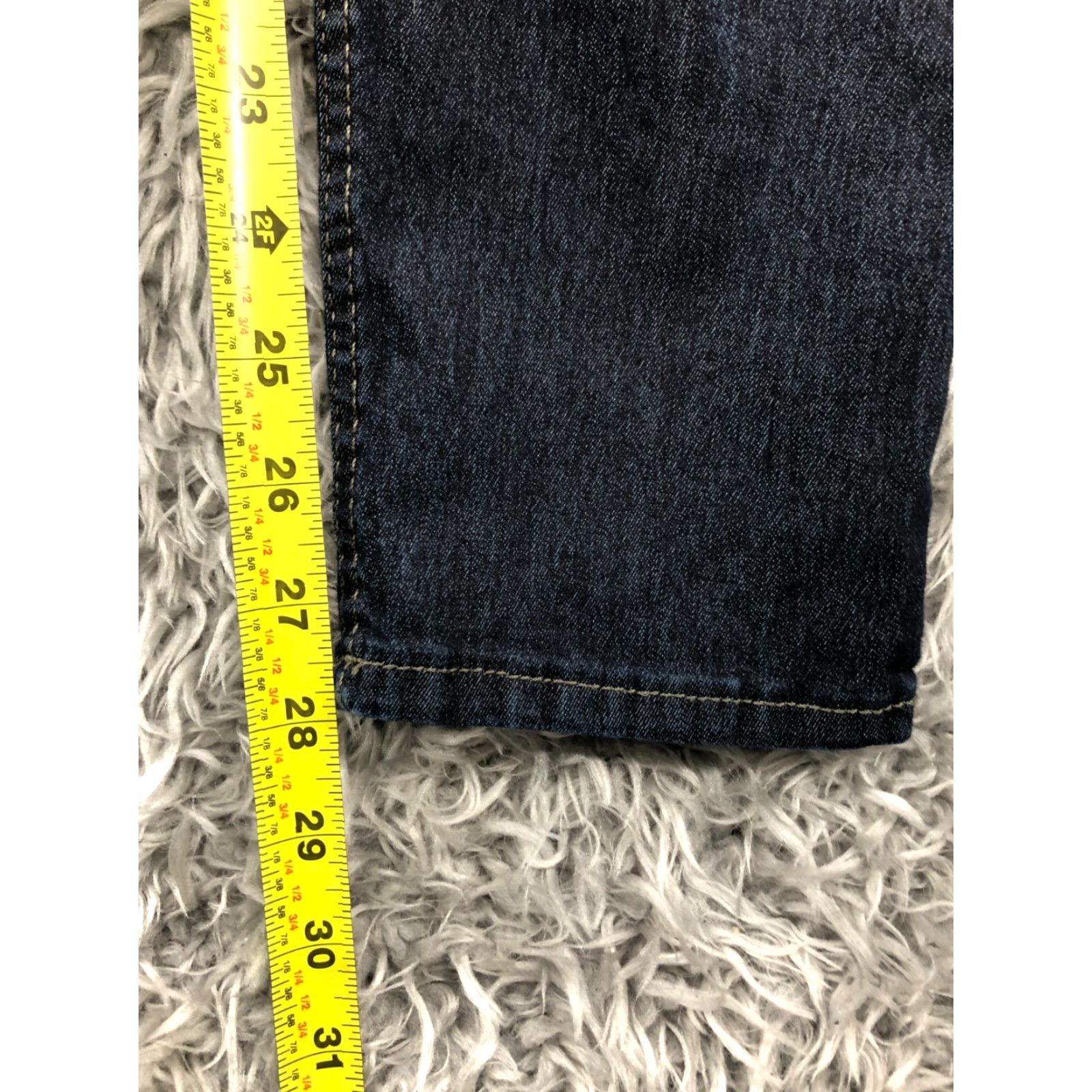 Lee Riders by Lee Jeans Mid Rise Regular Fit Dark Wash Blue 5-Pocket Denim Skinny Women's M Jeans Size 32" / US 10 / IT 46 - 3 Thumbnail