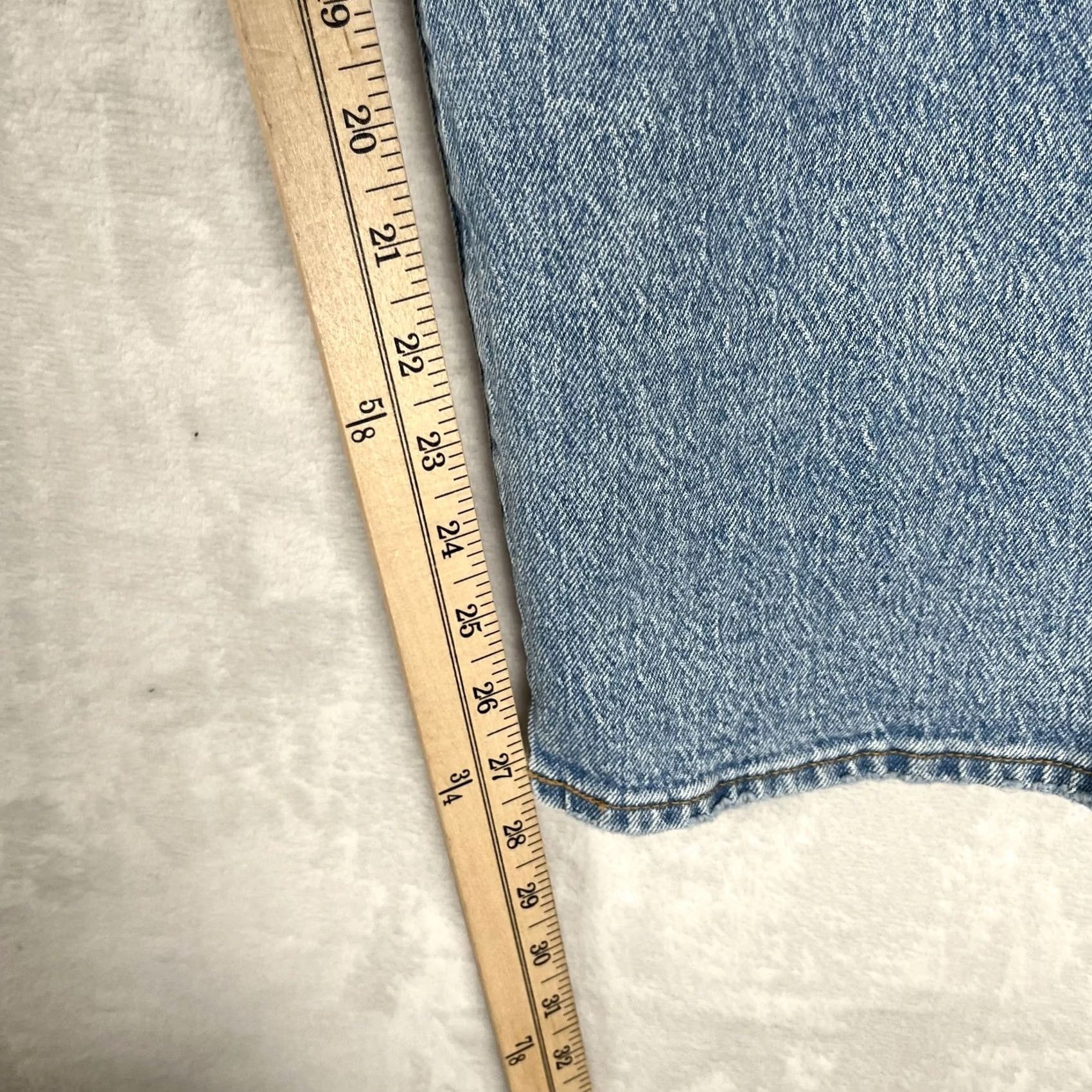 Levi's Levi's Ribcage Straight Ankle Jeans Womens 30 Blue High Rise Distressed Denim 5-Pocket Slim Stretch Pocket Pattern Solid Size 30" / US 8 / IT 44 - 7 Thumbnail
