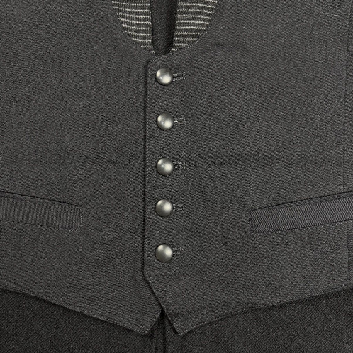 Maison MIHARA YASUHIRO Archive Mihara Yasuhiro Fringe Wool Hybrid Extra Button Vest Size US M / EU 48-50 / 2 - 9 Thumbnail