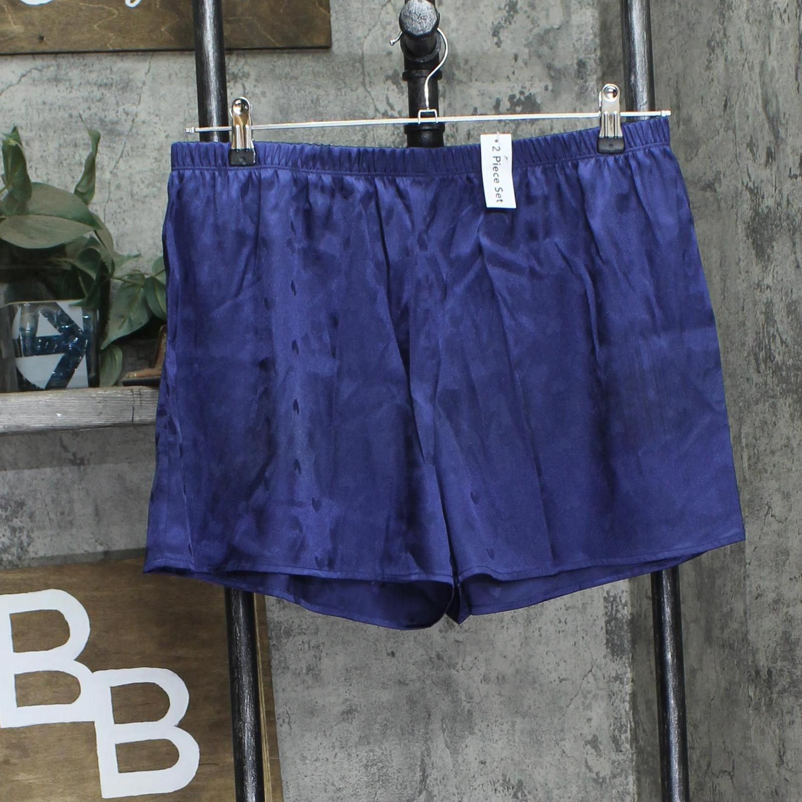 Splendid New Splendid Heart Pajama Sleep Shorts Rld0392 Navy Blue L Size 36" / US 14 / IT 50 - 1 Thumbnail