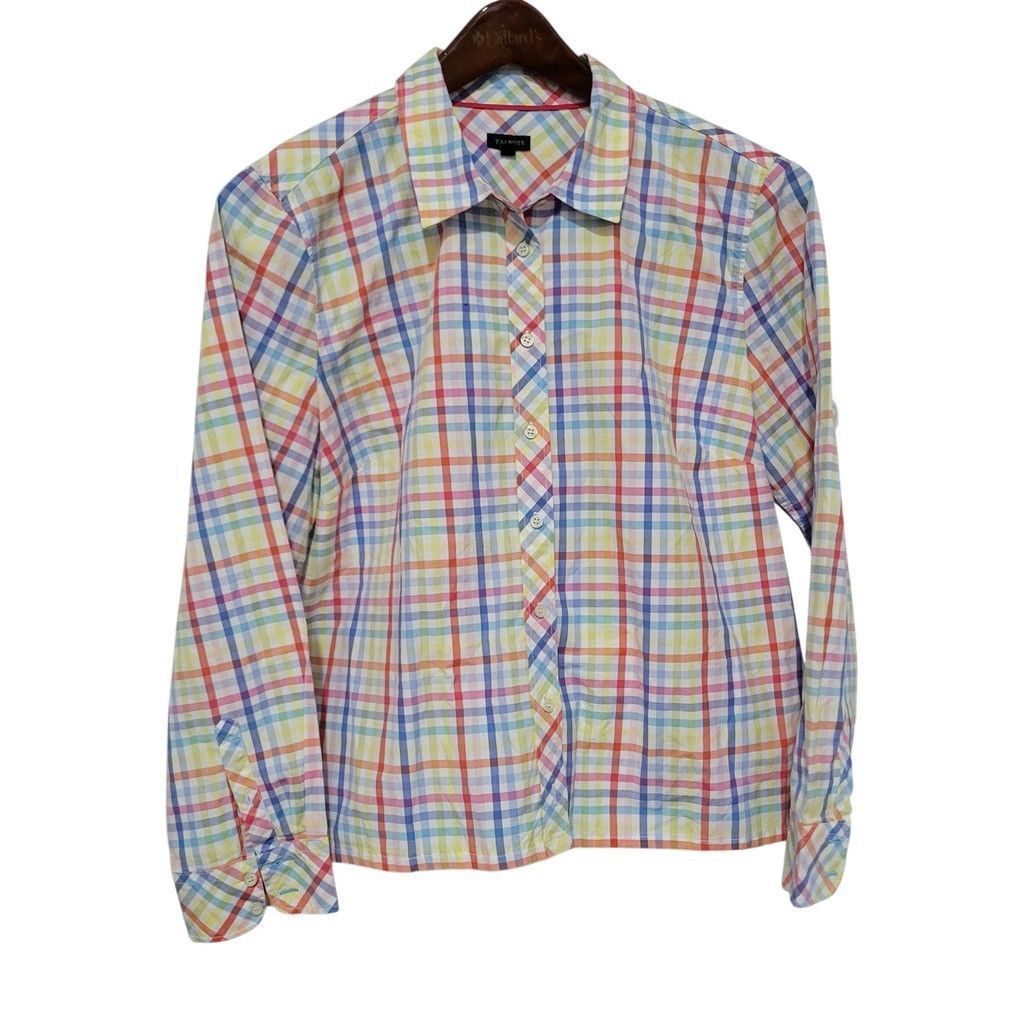 Talbots Talbots Women's Checkered Button-Up Long-Sleeves Shirt Size XL / US 12-14 / IT 48-50 - 2 Thumbnail