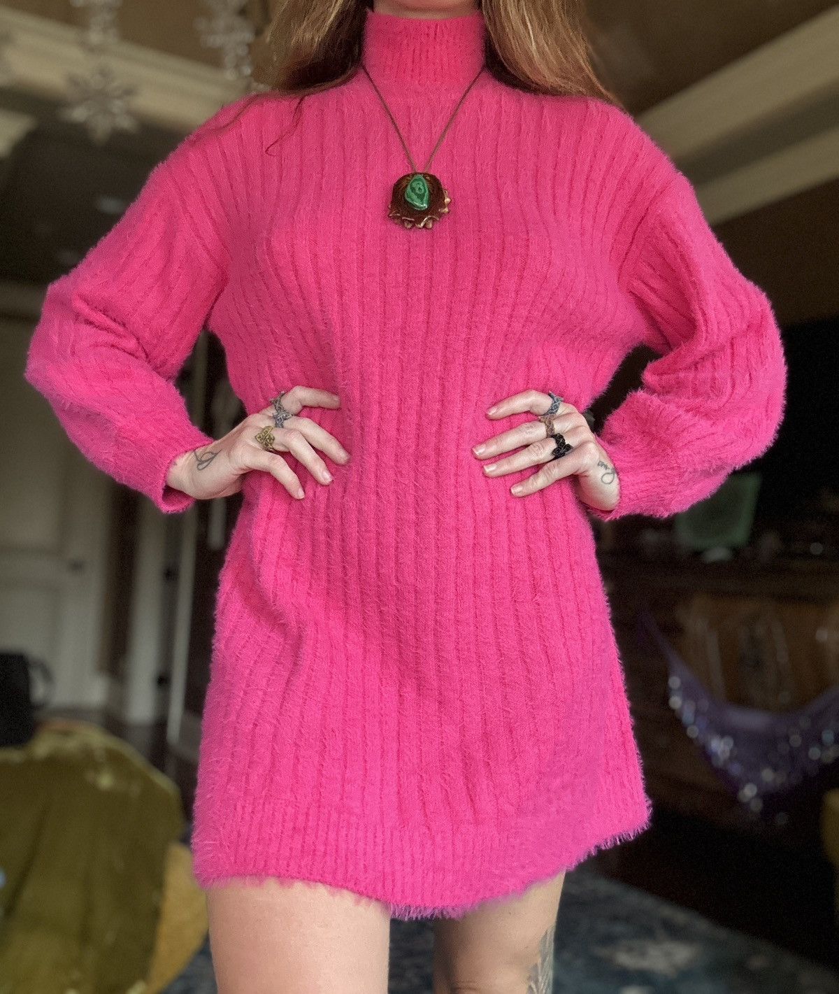 Anthropologie Pink Dress Size L / US 10 / IT 46 - 3 Thumbnail