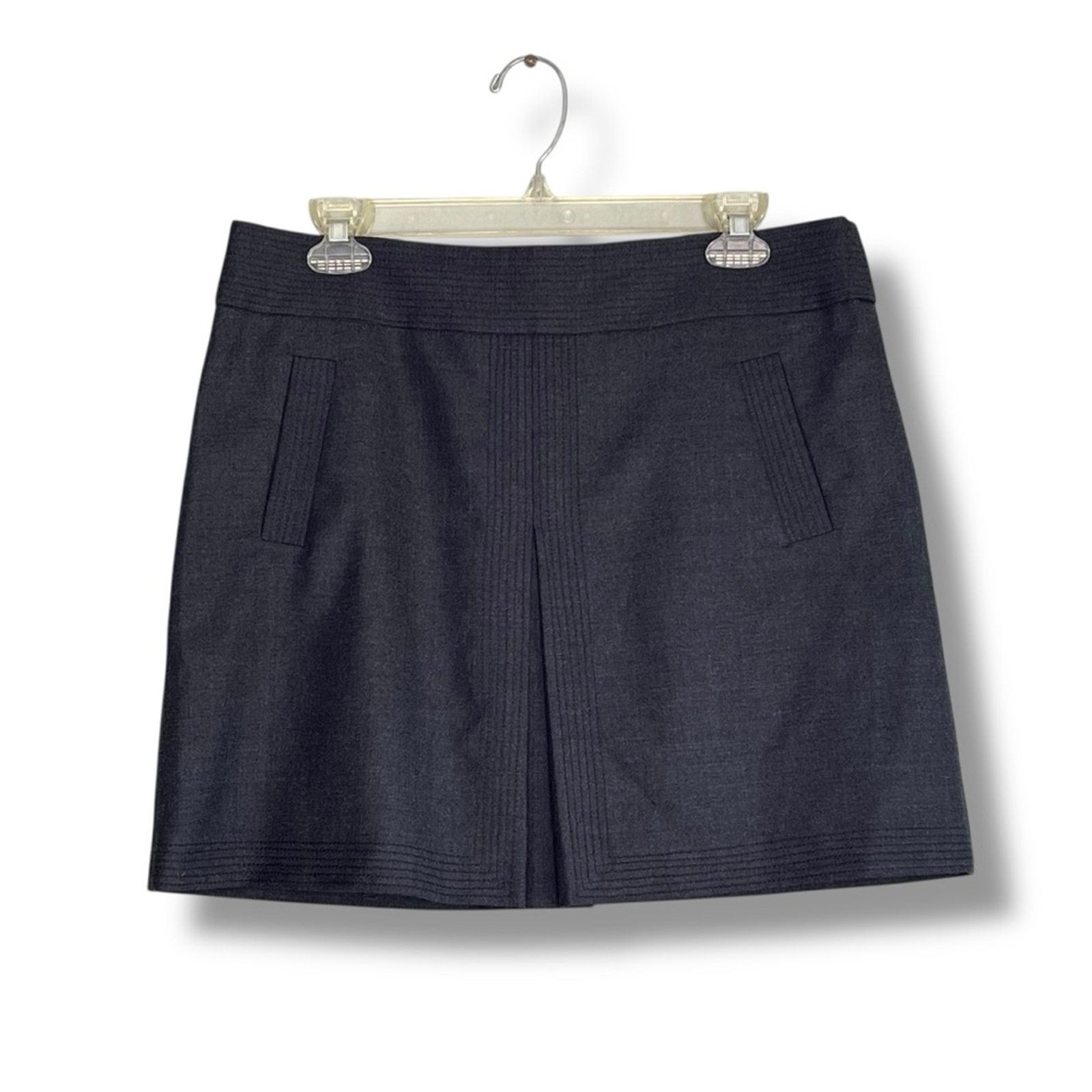 J.Crew J.Crew charcoal gray wool blend A-line mini skirt women's 10 Size 32" / US 10 / IT 46 - 1 Thumbnail