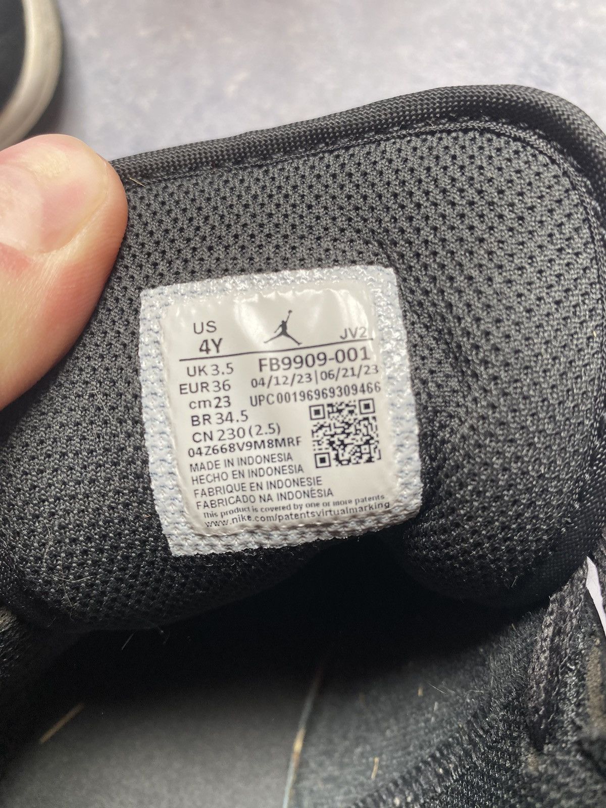 Jordan Brand Nike Air Jordan Panda Elephant Black/White Size EUR 36 Size US 5.5 / IT 35.5 - 21 Thumbnail