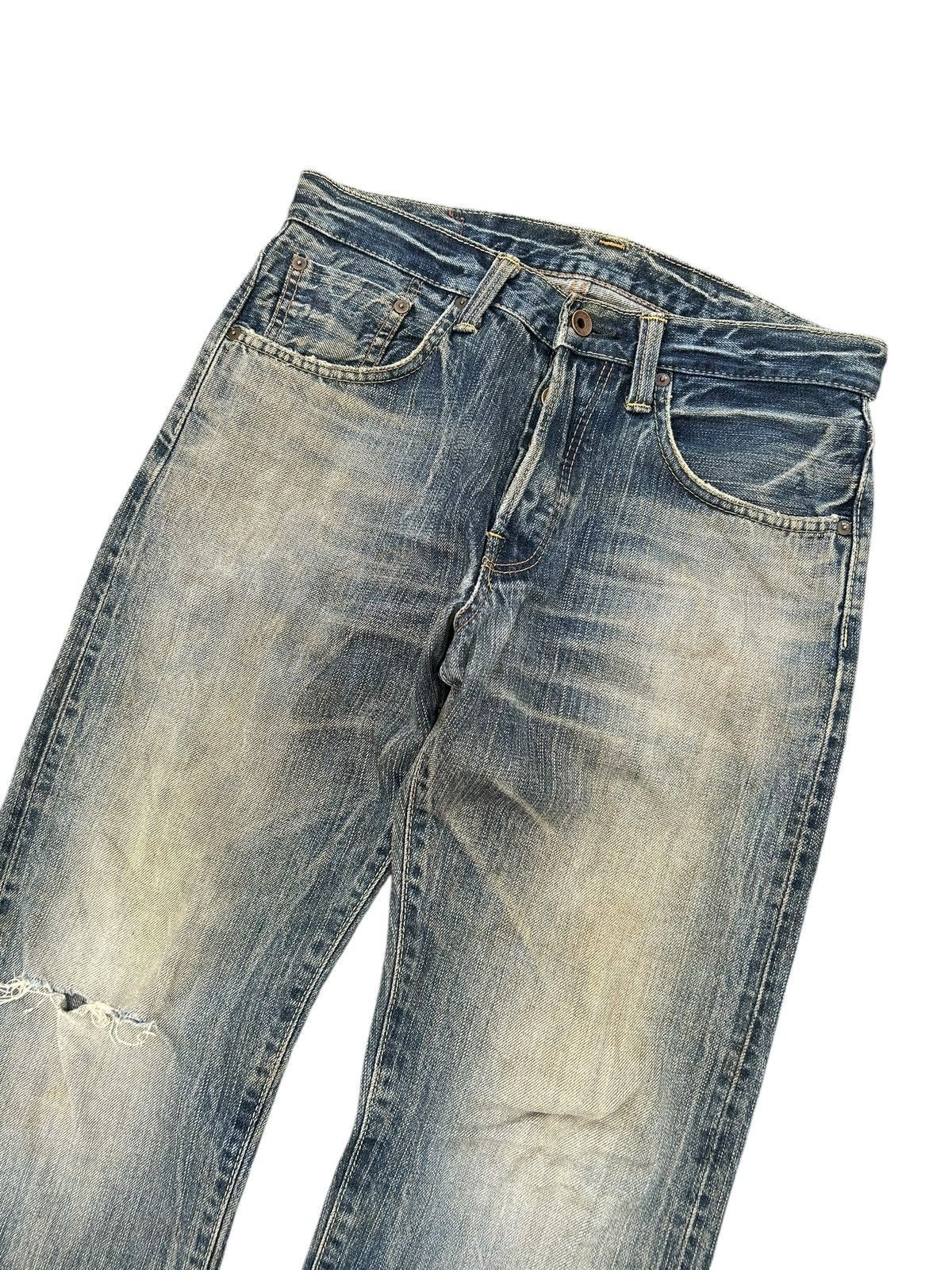 Japanese Brand × Kapital × Vintage Vintage Edwin Selvedge Distressed Denim Jeans Size US 31 - 2 Thumbnail