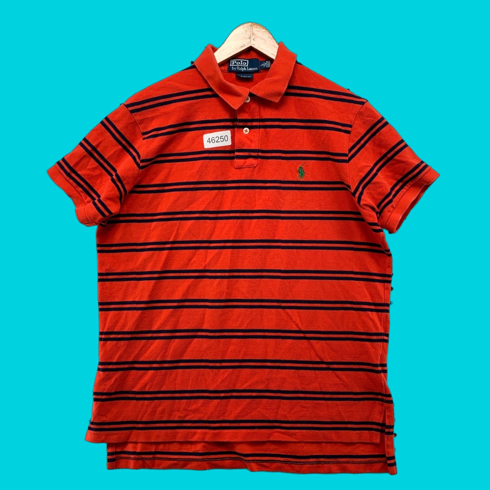 Polo Ralph Lauren Polo Ralph Lauren Shirt Mens Large Orange/Red Striped Preppy School Casual Size US L / EU 52-54 / 3 - 1 Thumbnail