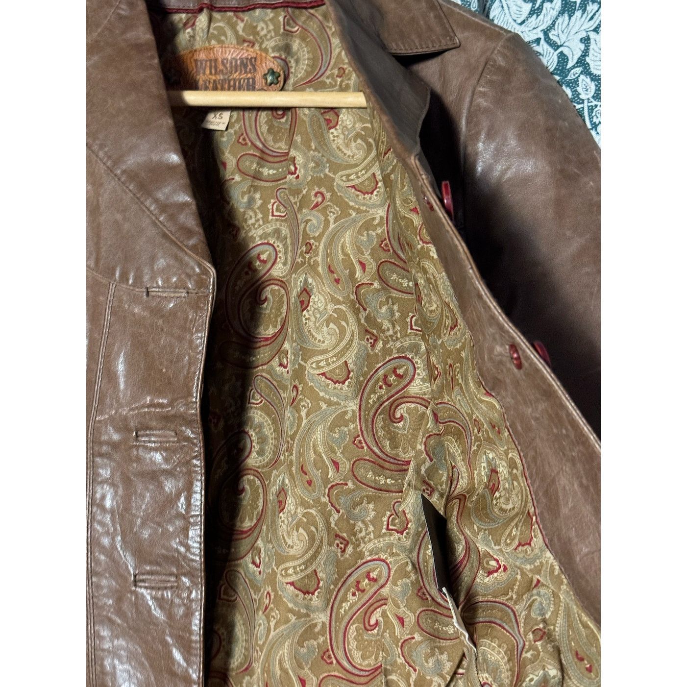 Wilsons Leather Vintage Brown Wilsons 100% Leather Maxima Fitted 90s Y2K 70s Size XS / US 0-2 / IT 36-38 - 4 Thumbnail