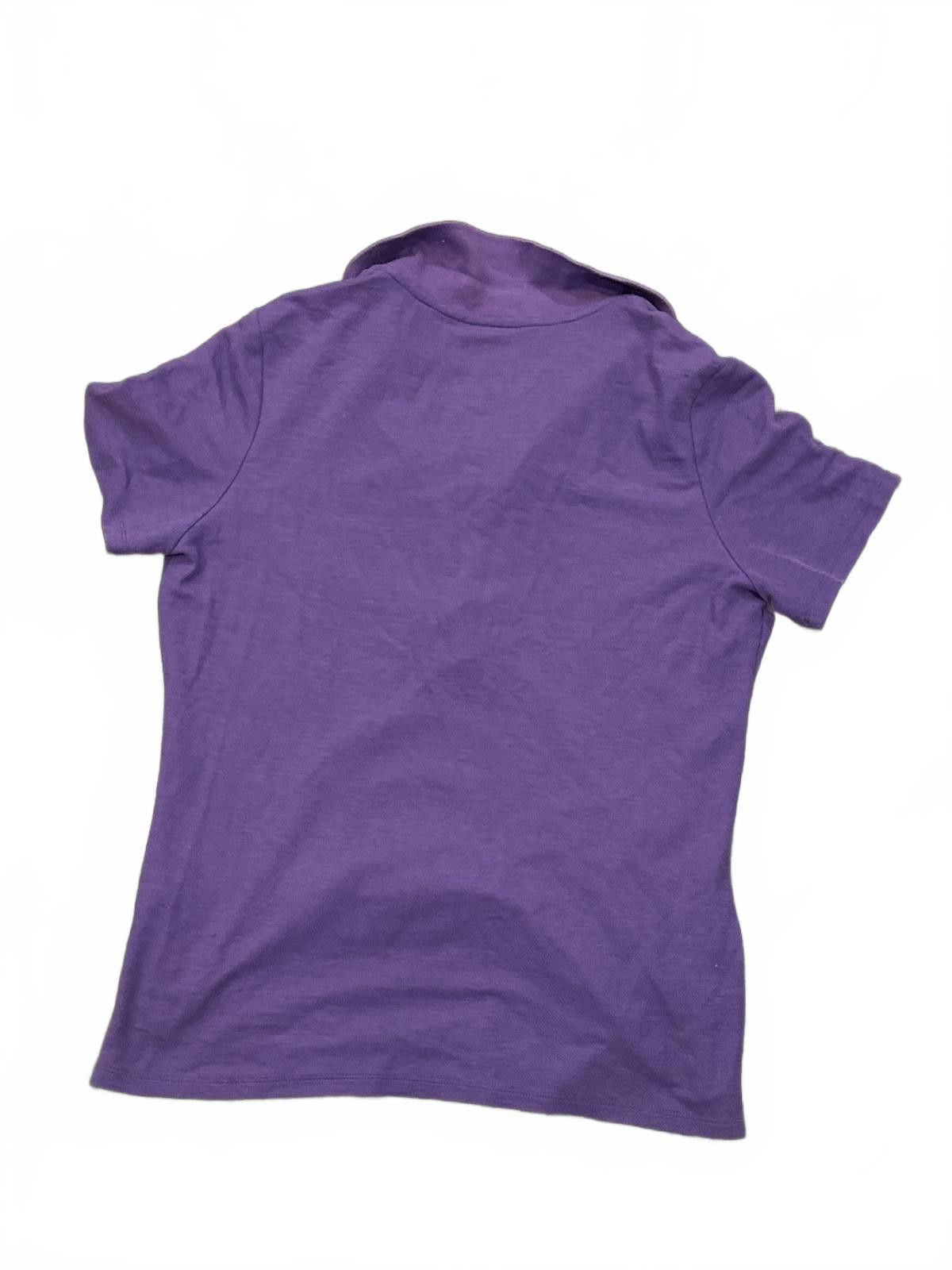Michael Kors Men's Large Michael Kors Blue Short Sleeve Zipped Shirt Size 42R - 2 Thumbnail