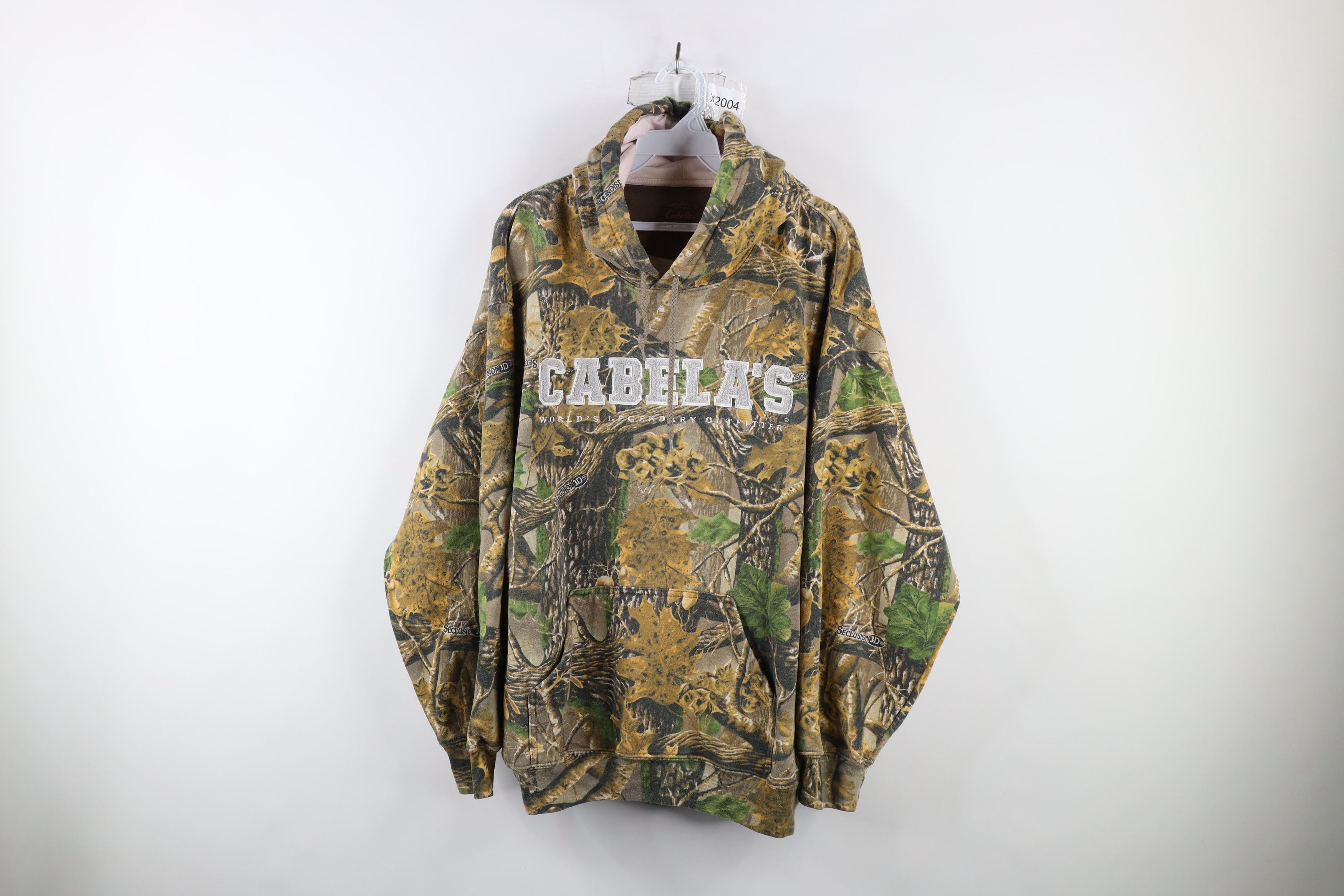 image of Cabelas Spell Out Heavyweight Camouflage Hoodie, Women's (Size 2XL)