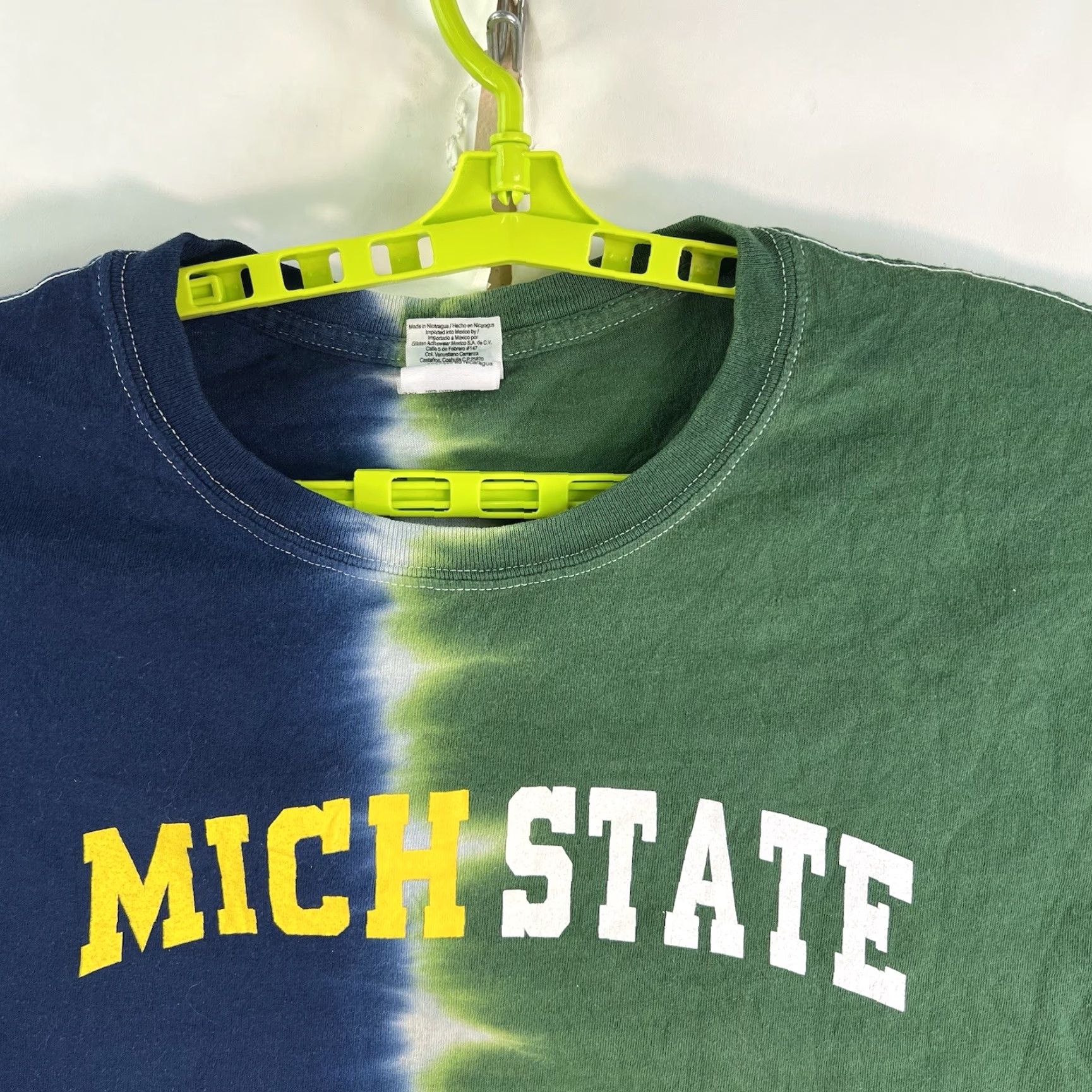 Vintage VINTAGE Michigan State University Tie-Dye T-Shirt Mens 3XL Short Sleeve Blue University Campus Size US XXL / EU 58 / 5 - 3 Thumbnail