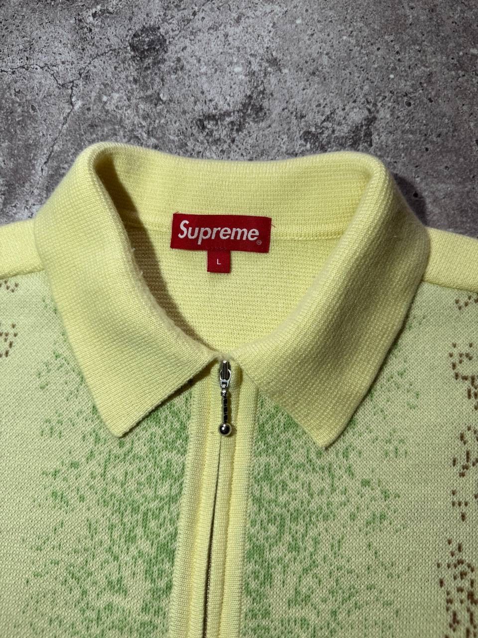 Supreme Supreme Gradient Stripe Zip-Up Cardigan Pale Yellow (SS22) Size US L / EU 52-54 / 3 - 7 Thumbnail