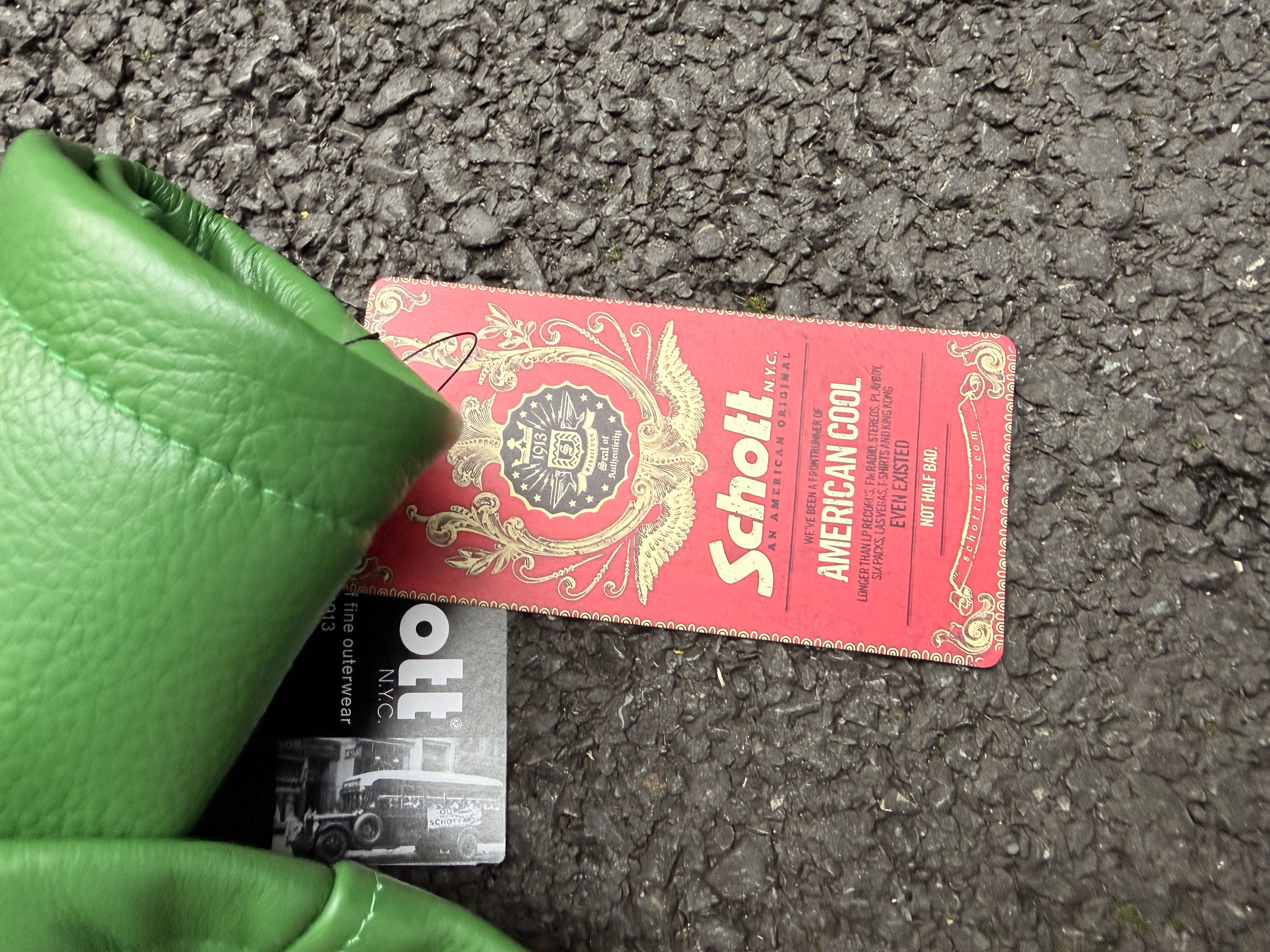 Schott × Supreme Supreme x Schott Leather Racing Jacket 'Green' (FW24) Size US M / EU 48-50 / 2 - 6 Thumbnail