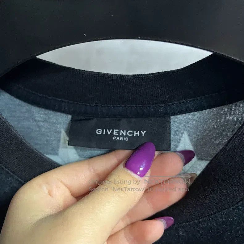 Givenchy Givenchy Dark Blue Pattern Printed Short Sleeve T-Shirt Size US XXS / EU 40 - 2 Thumbnail