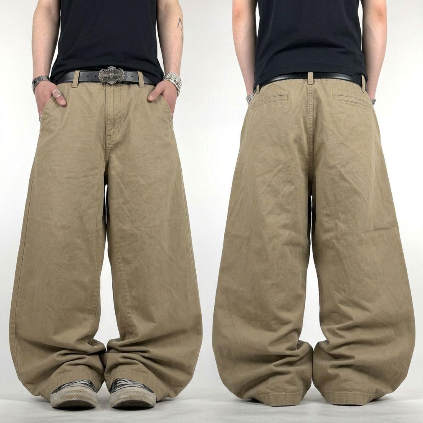Vintage zx vintage wide Leg loose baggy patchwork work pants | Grailed