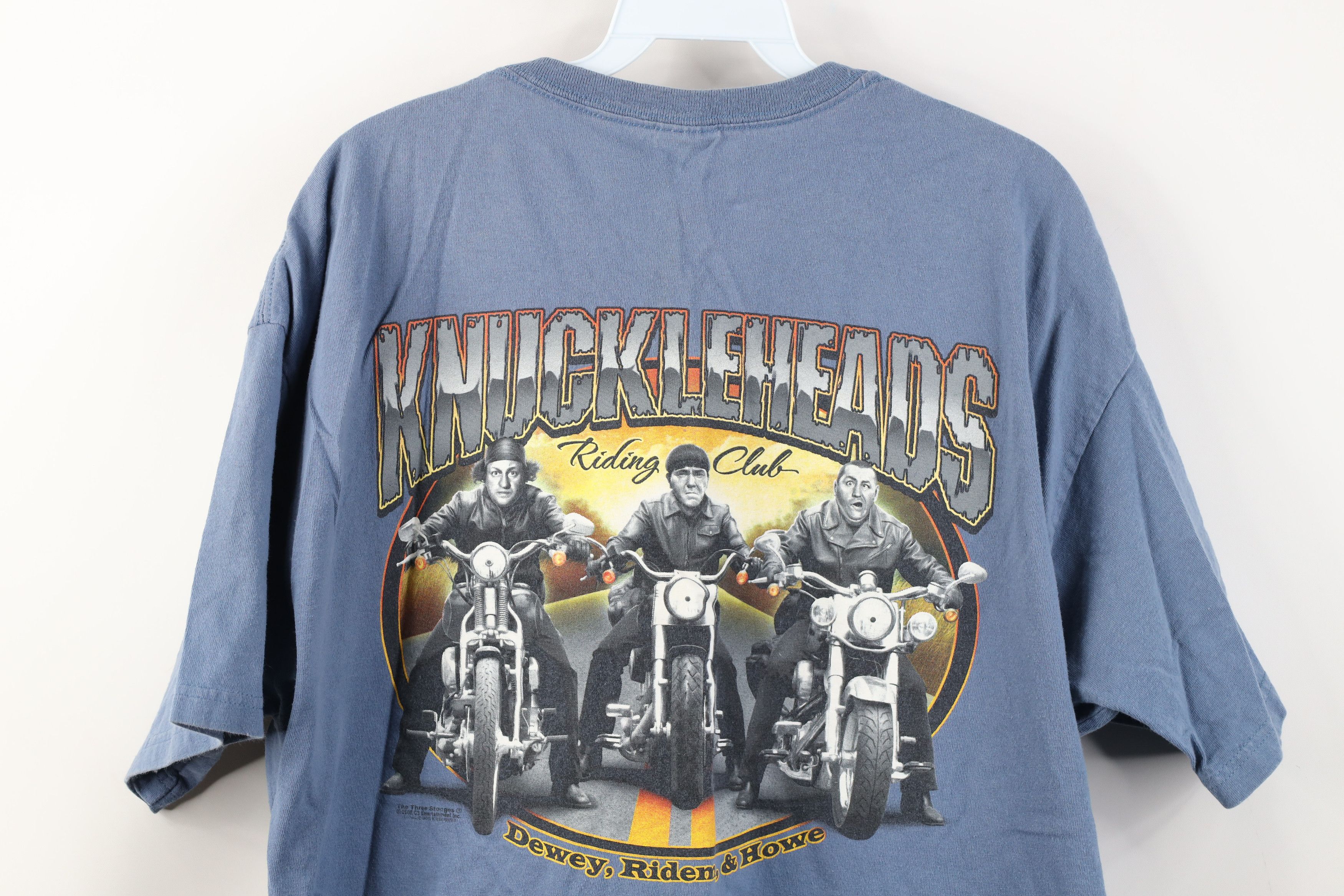 Vintage Vintage Y2K Three Stooges Knuckleheads Riding Club T-Shirt Size US XL / EU 56 / 4 - 13 Thumbnail