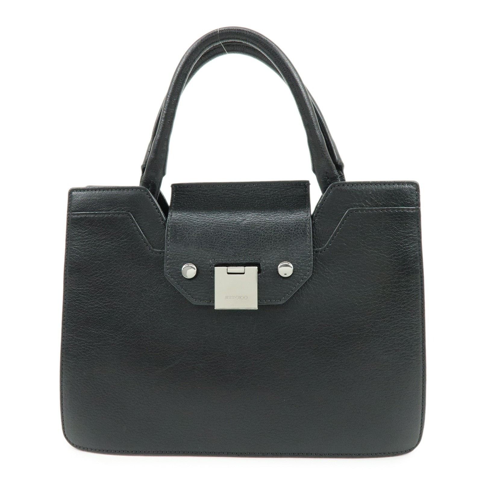 Jimmy Choo Jimmy Choo Rebel Calfskin Top Handle Bag Black Size ONE SIZE - 1 Thumbnail