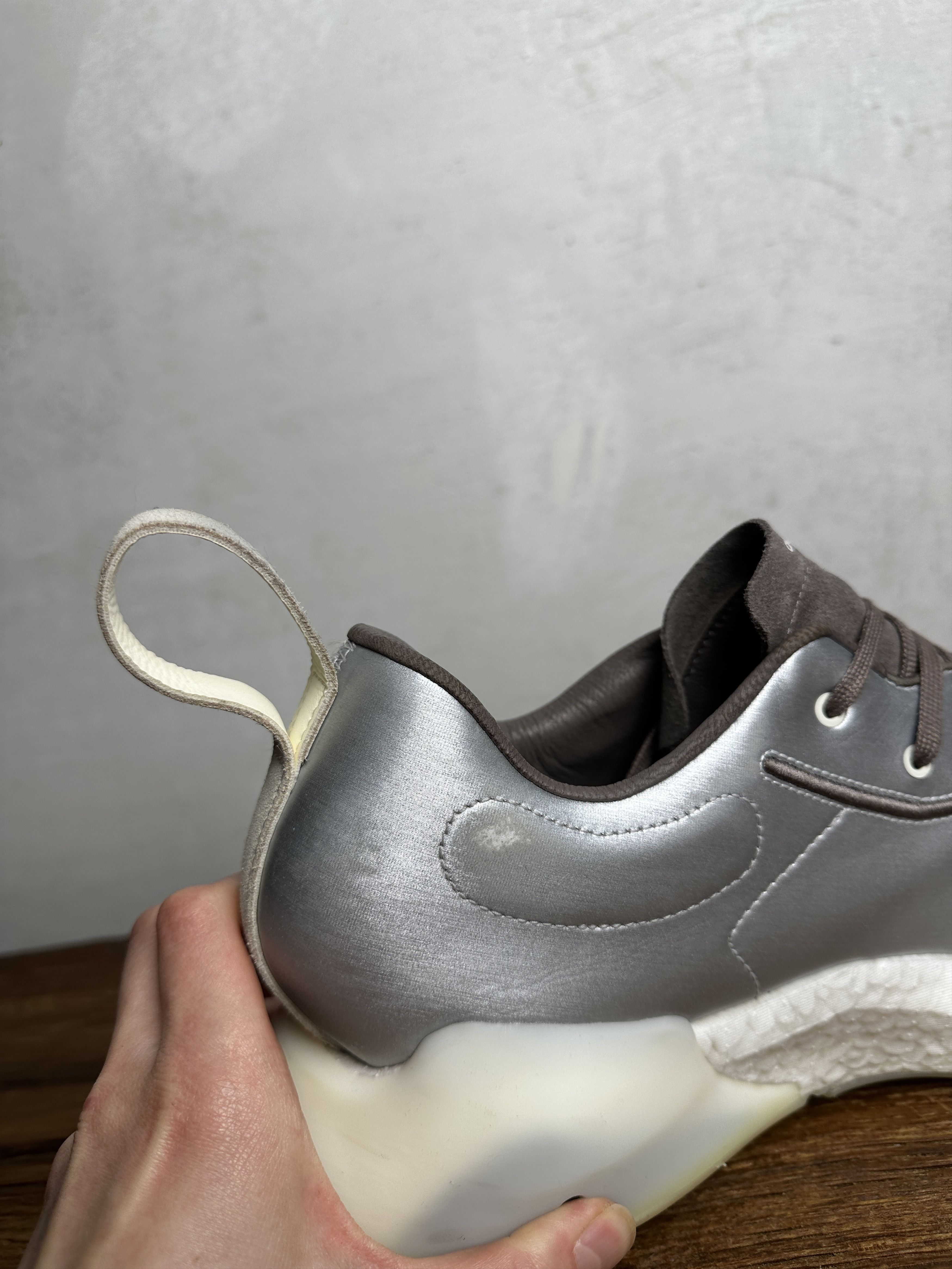 Adidas Y-3 Orisan Silver Metallic Low-Top Sneakers Size US 10.5 / EU 43-44 - 8 Thumbnail