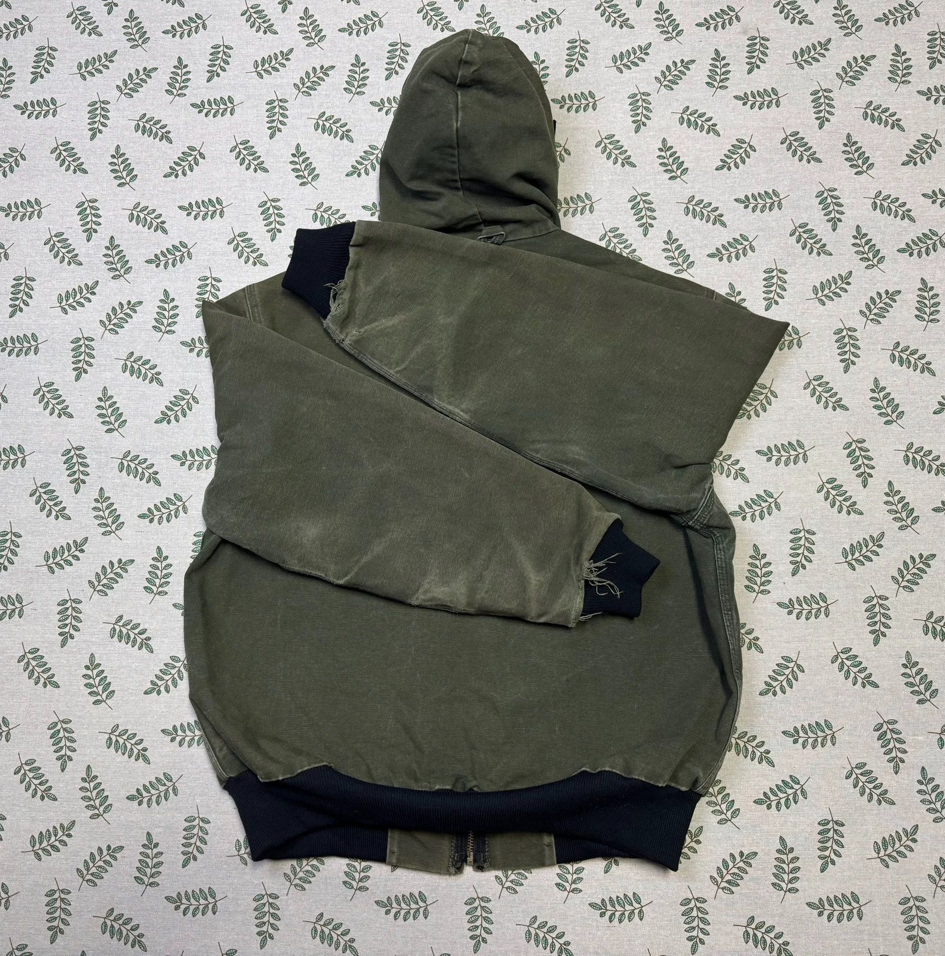 Carhartt Carhartt J03 Vintage Green M Hooded Work Jacket Size US M / EU 48-50 / 2 - 6 Thumbnail