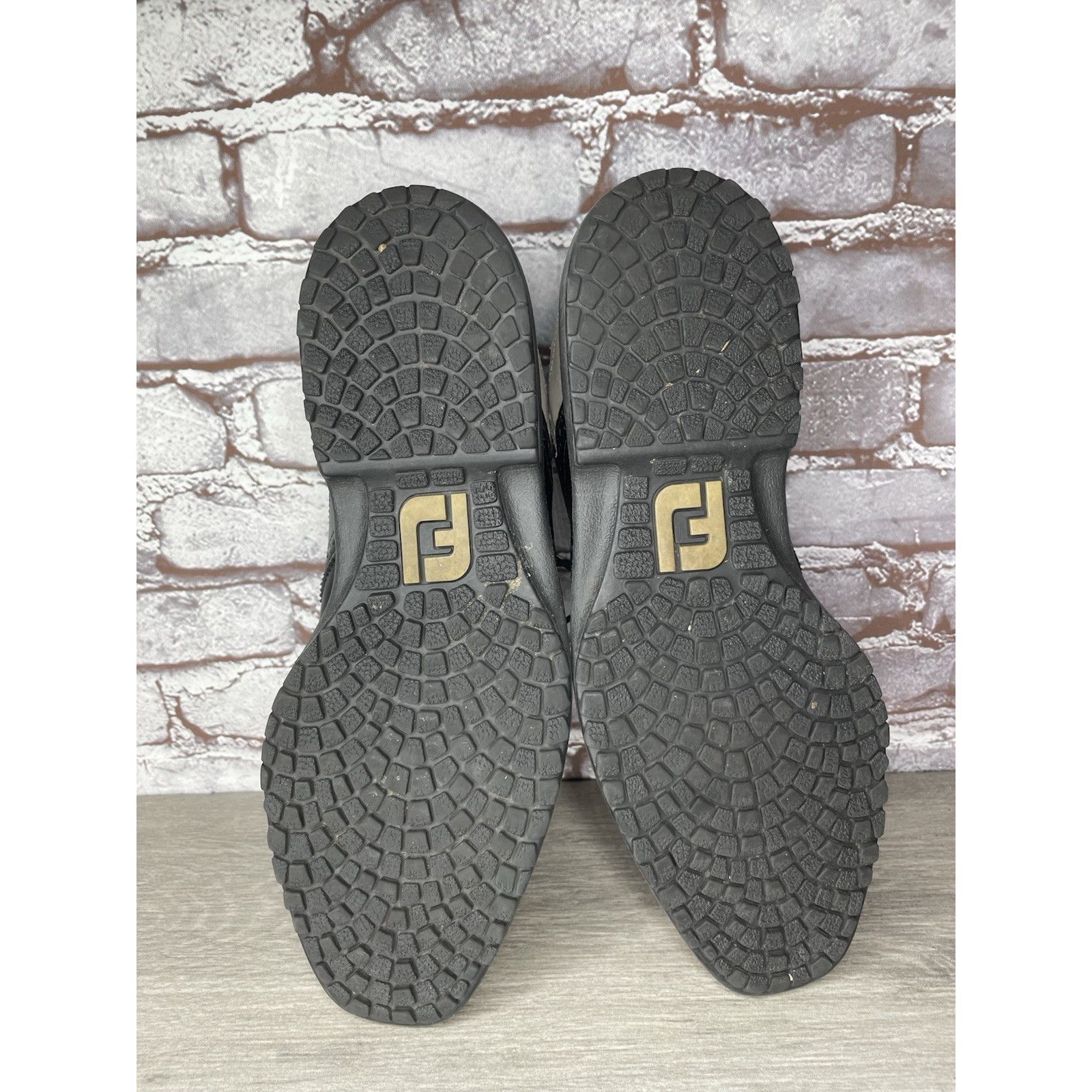Footjoy Foot Joy Icon Black Leather Wingtip Ivory Vintage Golf Shoes Size US 12.5 / EU 45-46 - 19 Thumbnail