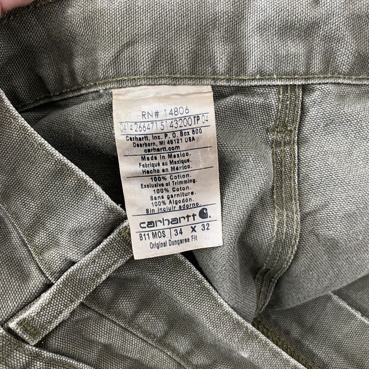 Carhartt Vintage Carhartt Moss Green Carpenter Workwear Pants Size US 34 / EU 50 - 21 Thumbnail