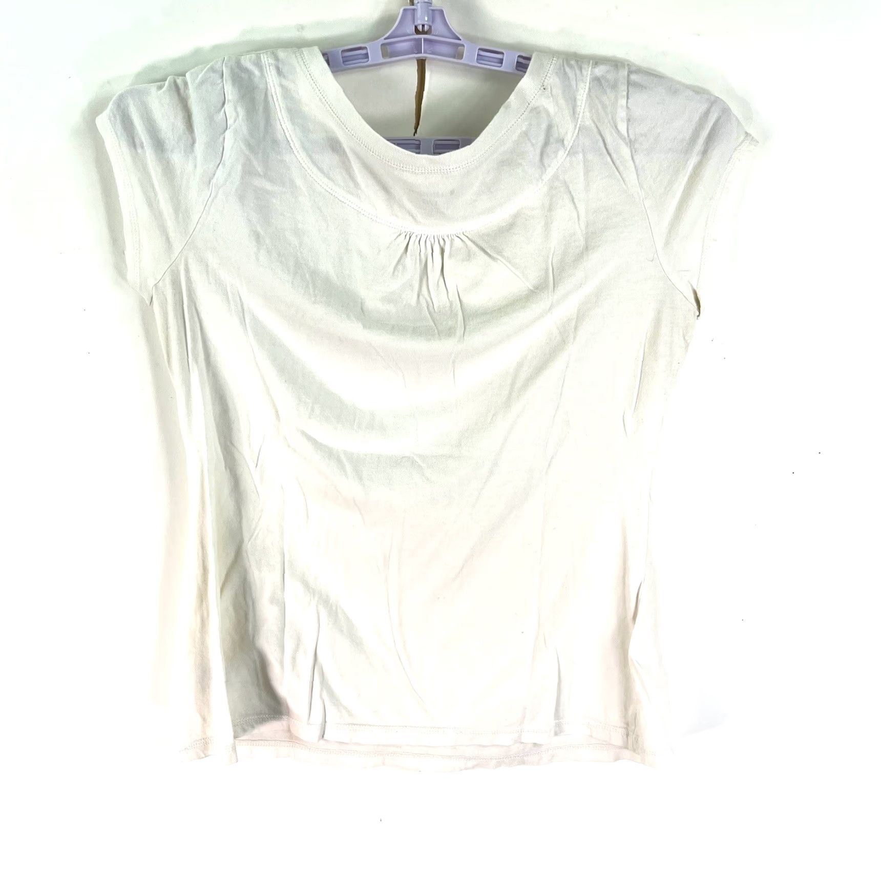 Vintage No Boundaries Shirt Womens L White Henley Short Sleeve 100% Cotton Casual Size 36" / US 14 / IT 50 - 2 Thumbnail