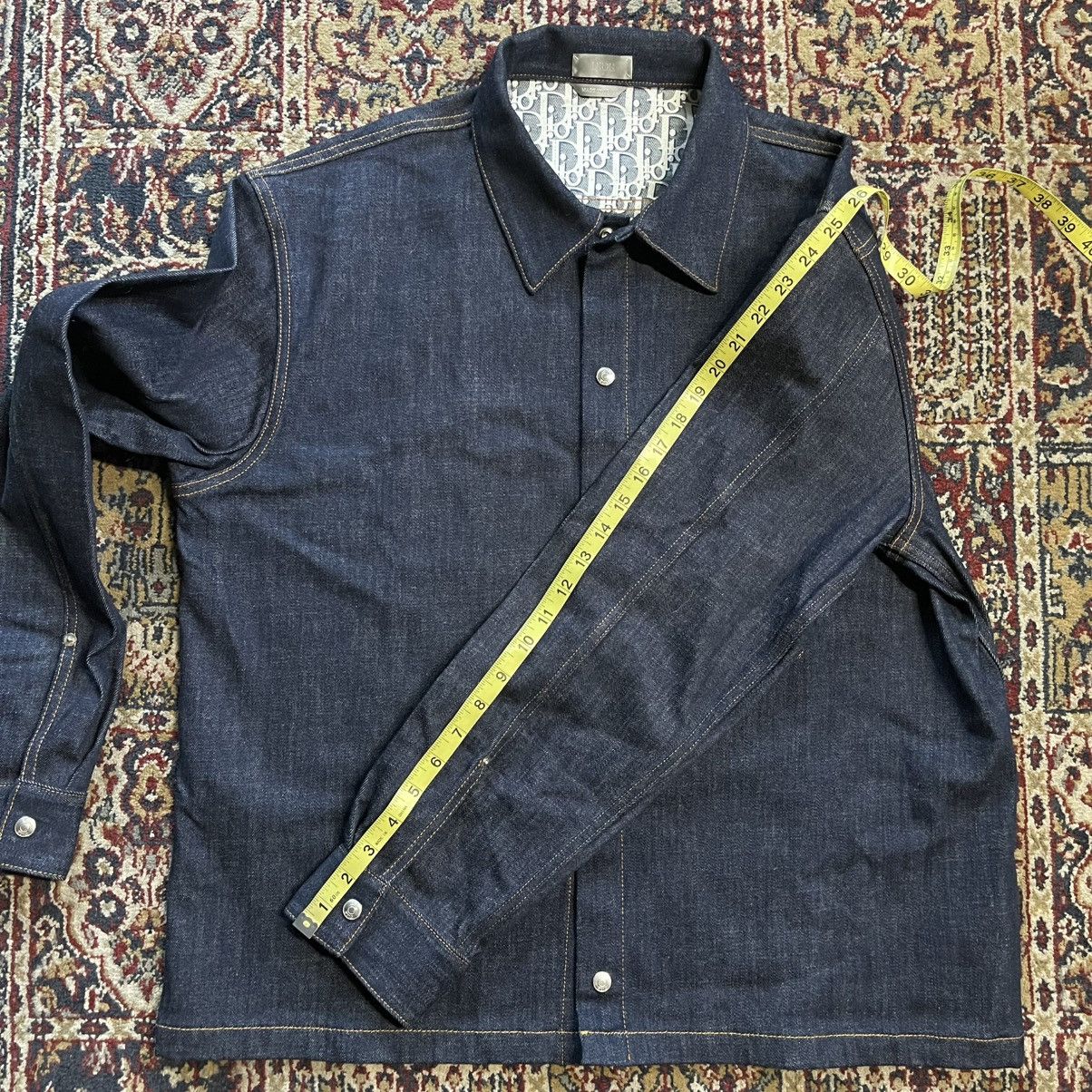 Dior Dior Oblique Overshirt Blue Raw Cotton Denim Size US L / EU 52-54 / 3 - 11 Thumbnail