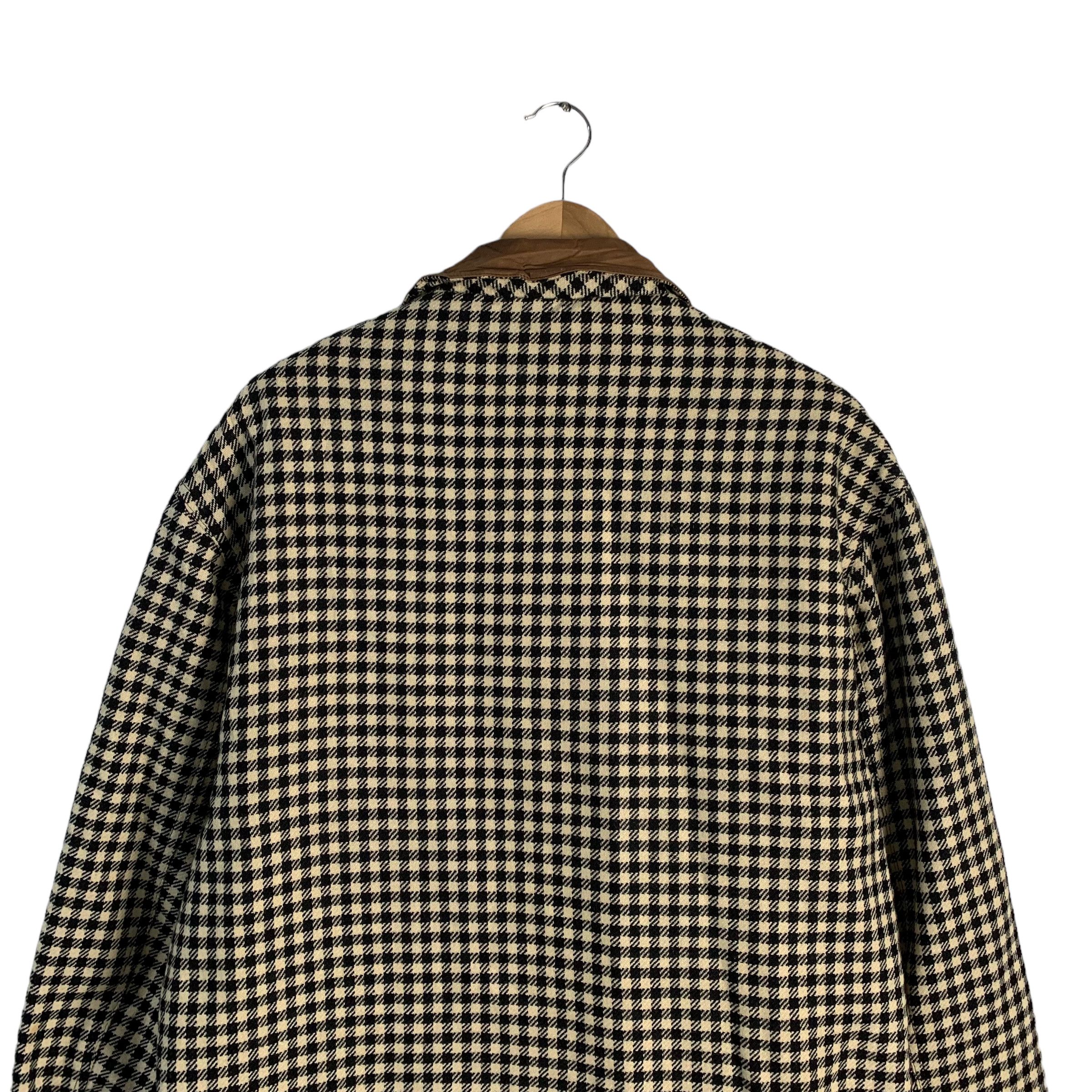 Givenchy Givenchy Gentlemen Houndstooth Wool Leather Jacket Size US M / EU 48-50 / 2 - 6 Thumbnail